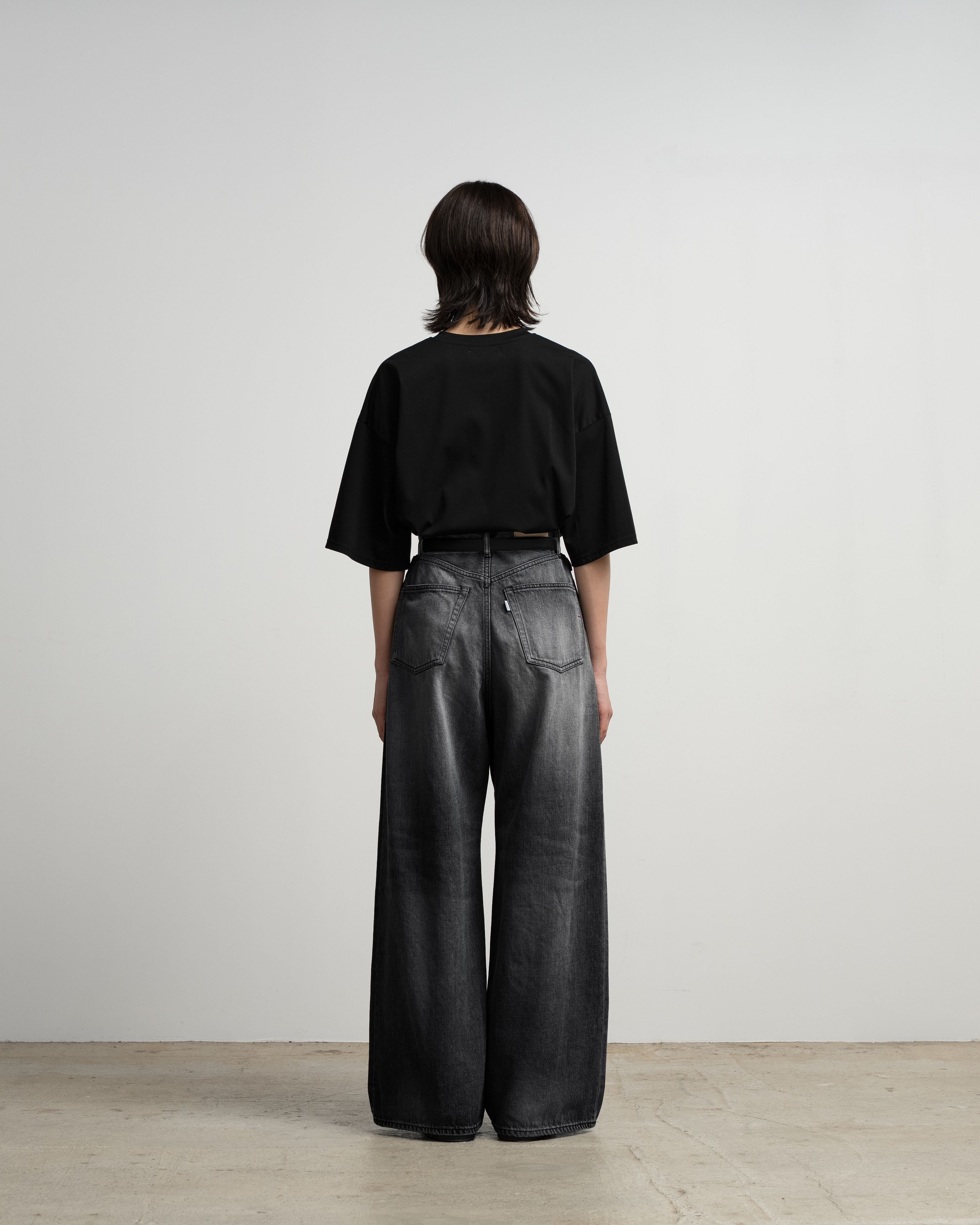 Selvage Denim Two Tuck Wide Pants-LIGHT FADE-