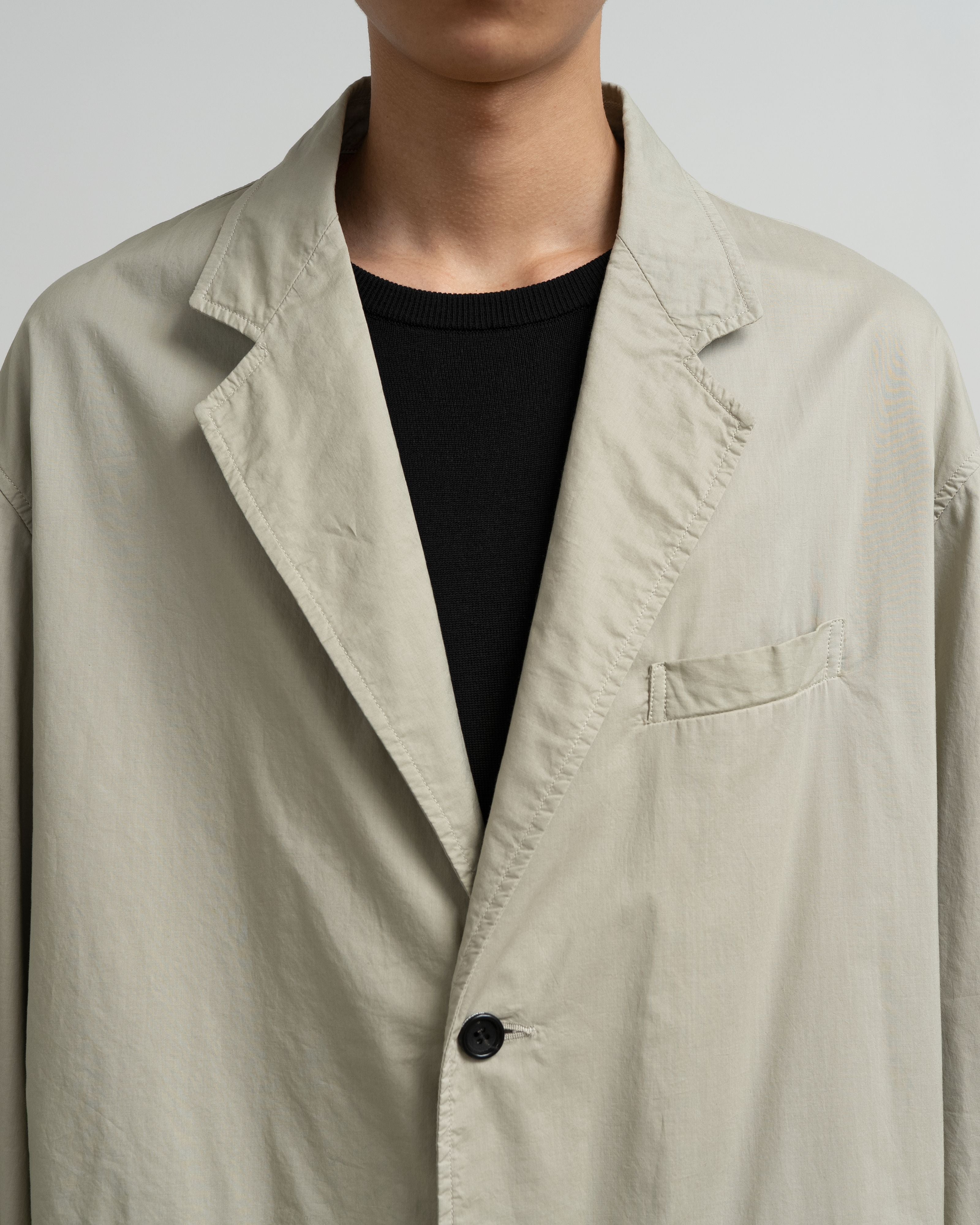 Garment Dyed Typewriter Oversized Jacket