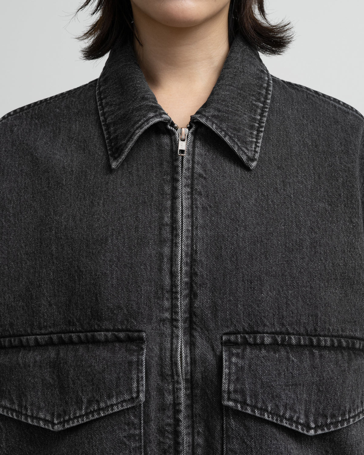 Selvage Denim Zip Jacket -LIGHT FADE-