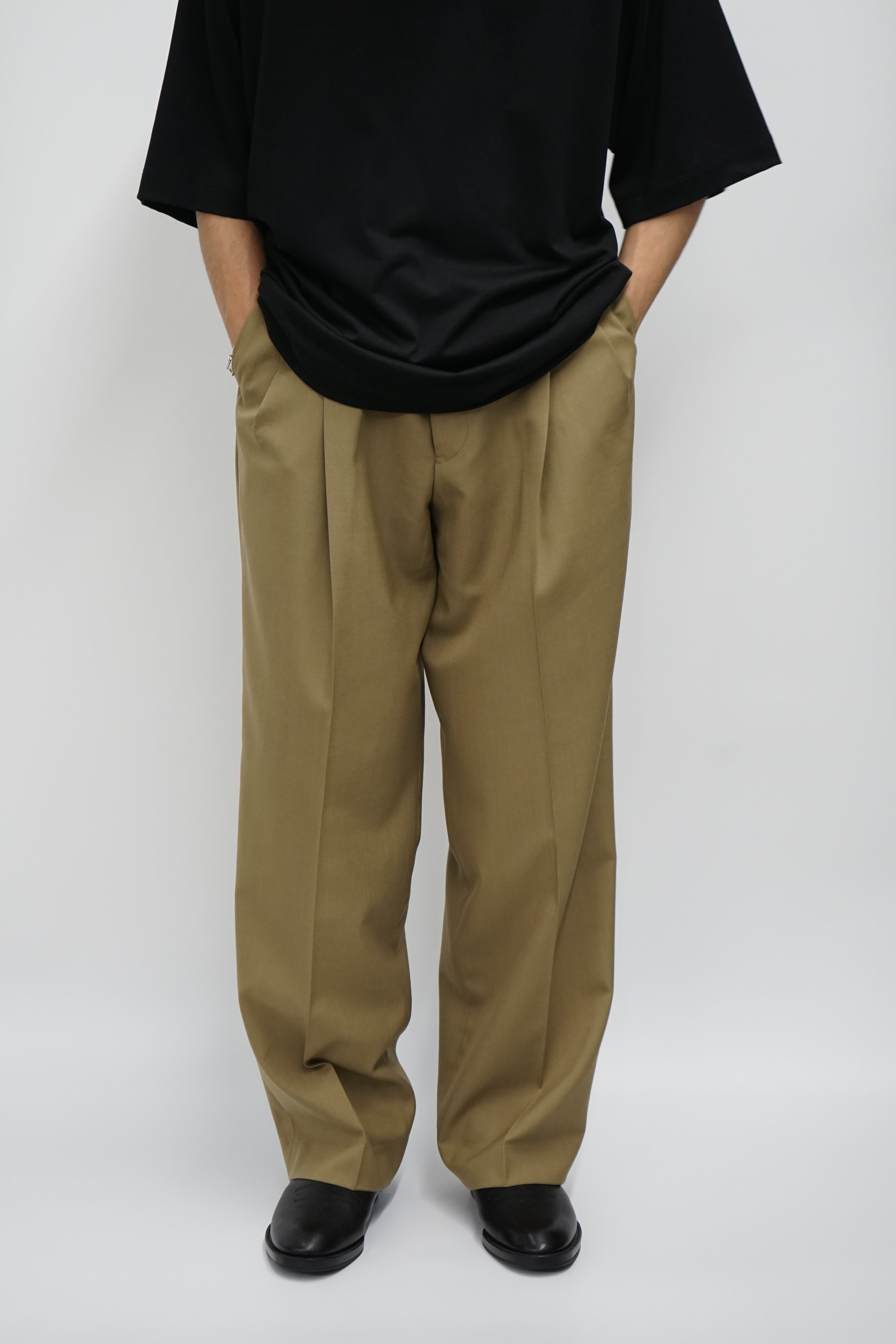 Polwarth Tropical Double Pleated Trousers