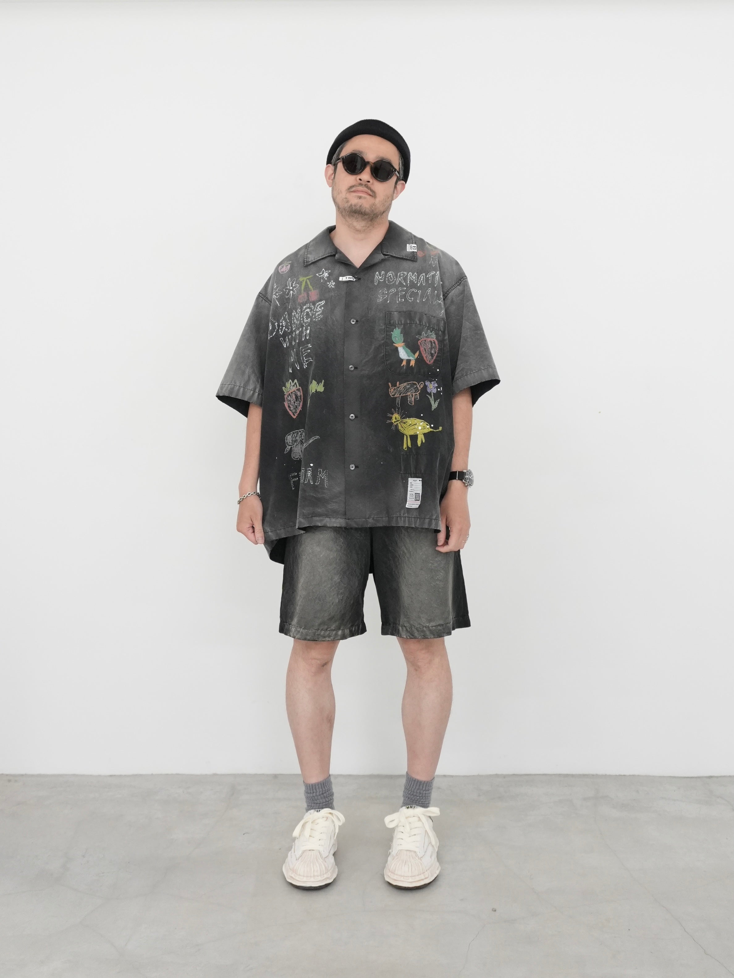 SUN FADED SATIN SHORTS