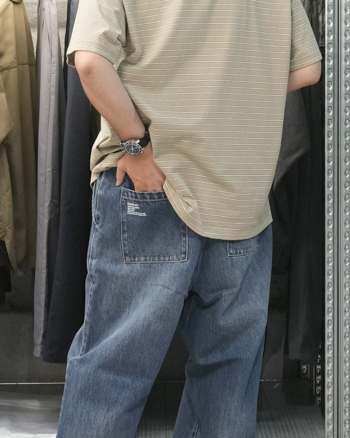 CORPORATE DENIM EASY PANTS
