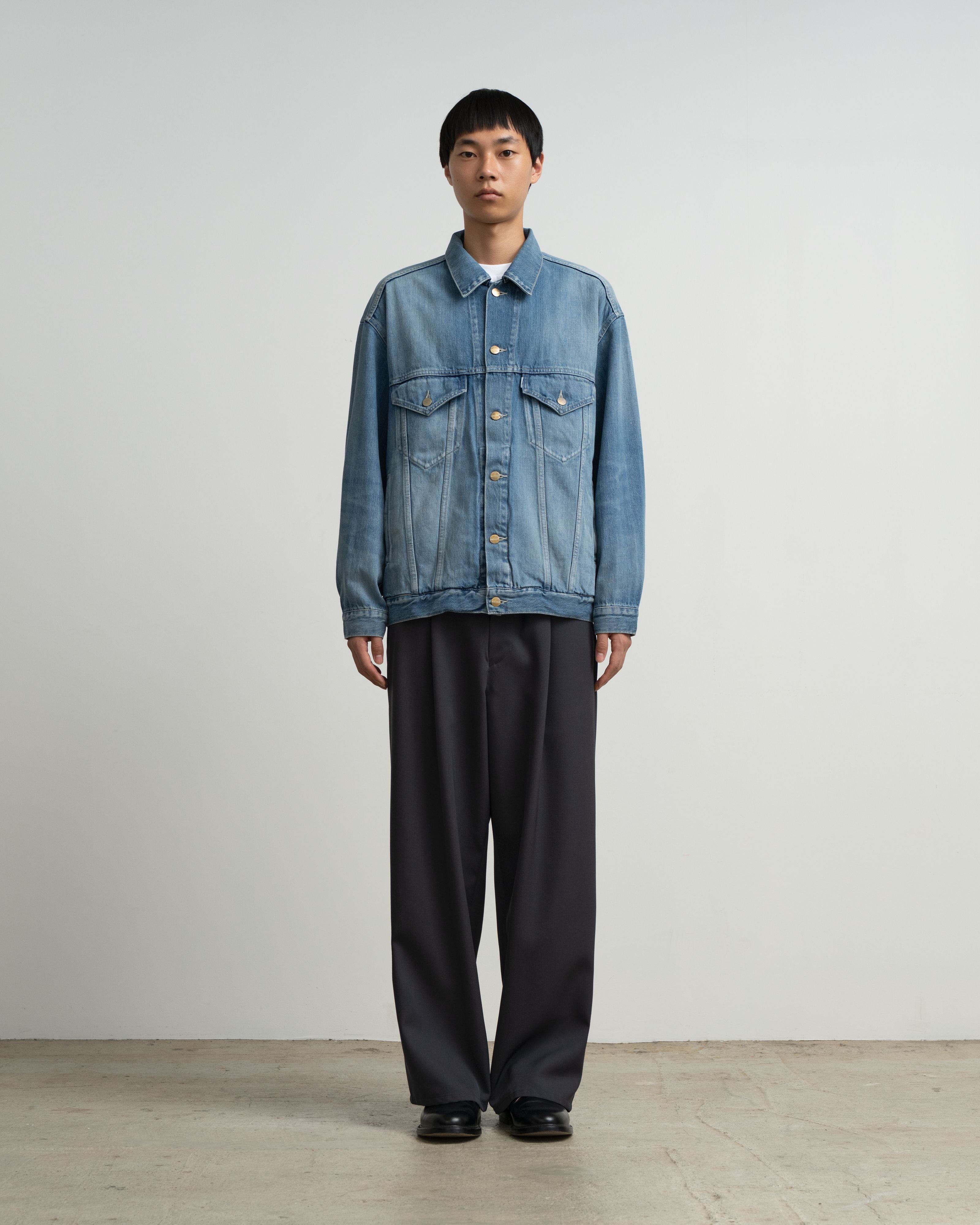 Selvage Denim Trucker Jacket -LIGHT FADE-