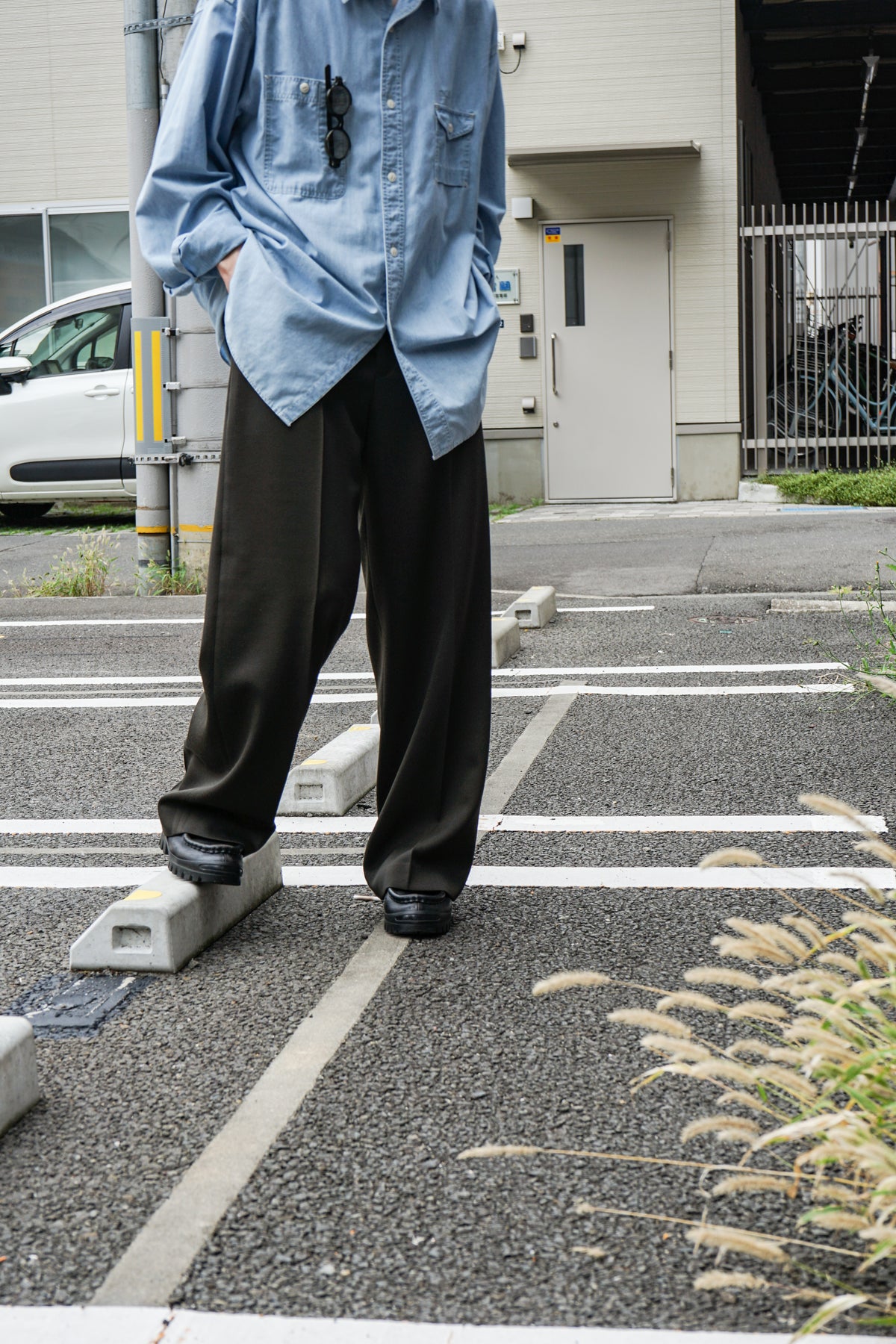 【9/10(木)発売】POLWARTH TUXEDO CLOTH FLAT FRONT WIDE TROUSERS