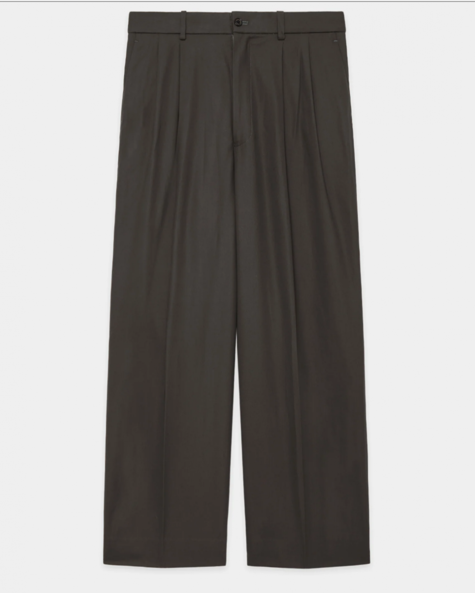 ORGANIC GIZA VOILE YARN TWILL CLASSIC FIT DOUBLE PLEATED TROUSERS