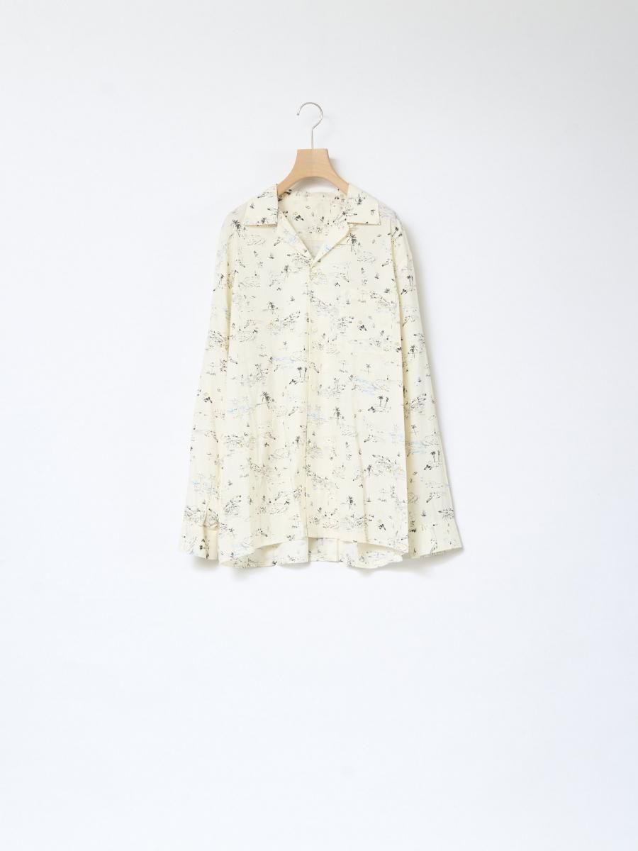 COTTON RAYON - OPEN COLLAR L/S SHIRTS
