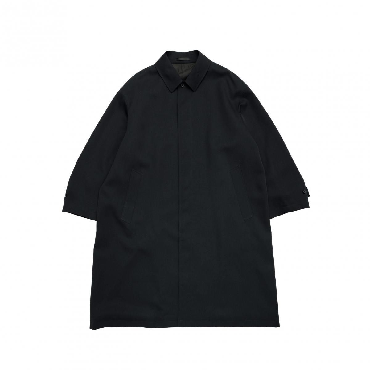 Scale Off Wool Balmacaan Coat