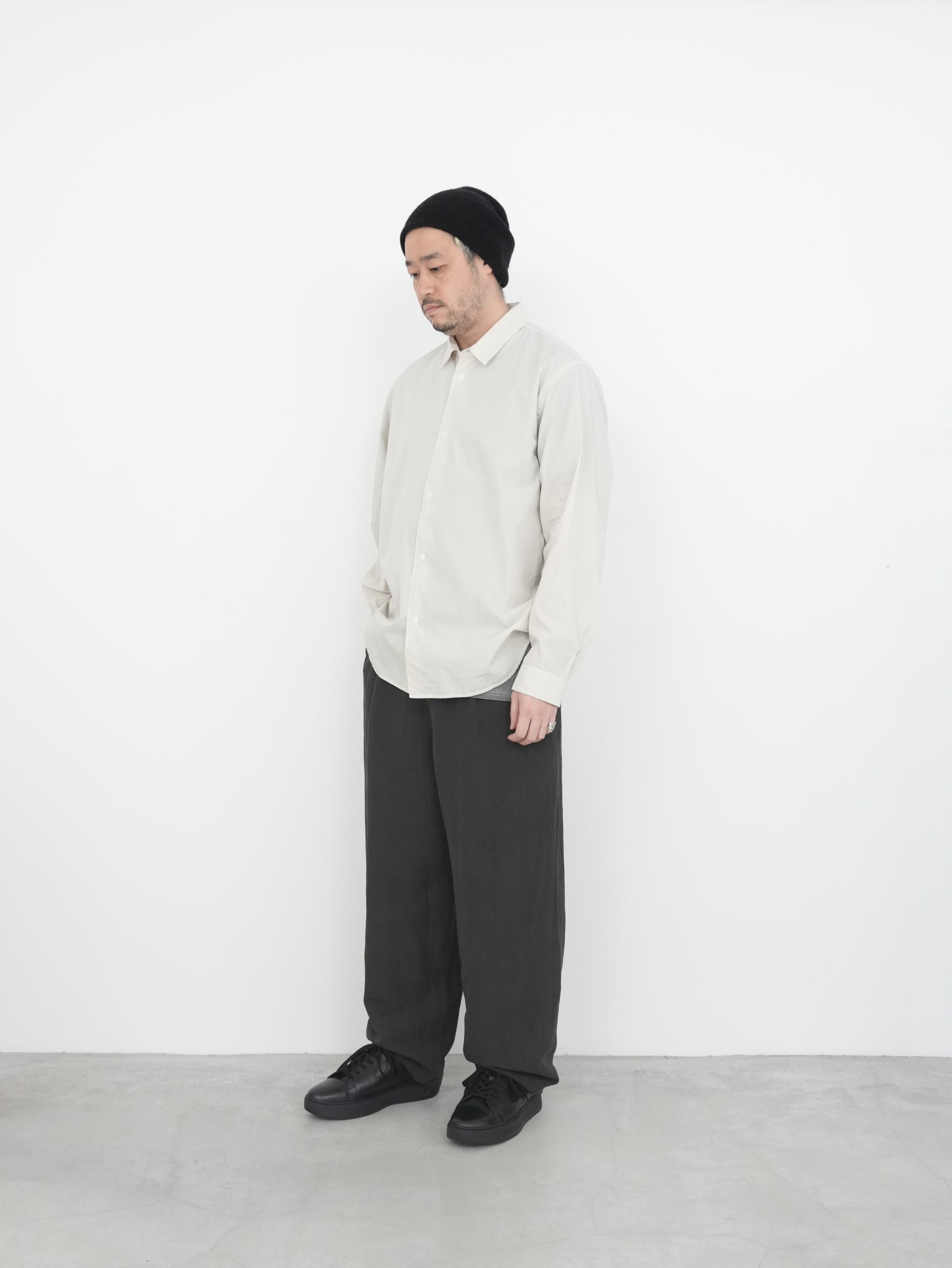 SHRINK COTTON LAWN OVERSIZED SHIRT