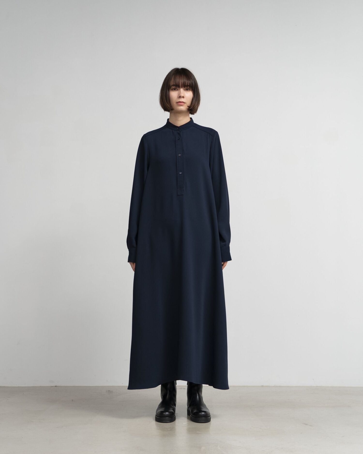 Satin Band Collar Dress