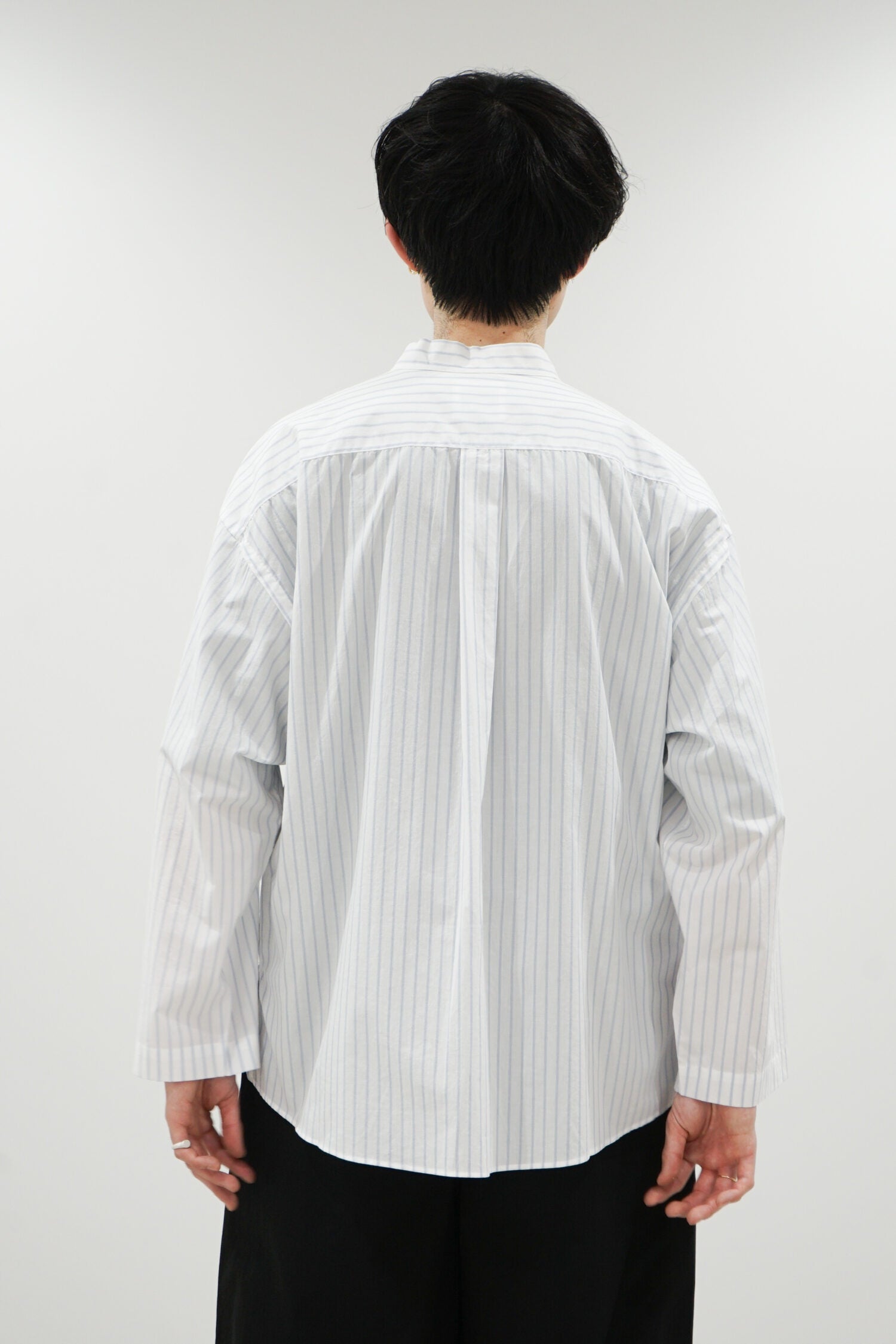 Japanese Cotton Pyjama Shirt（White/Blue.ST）