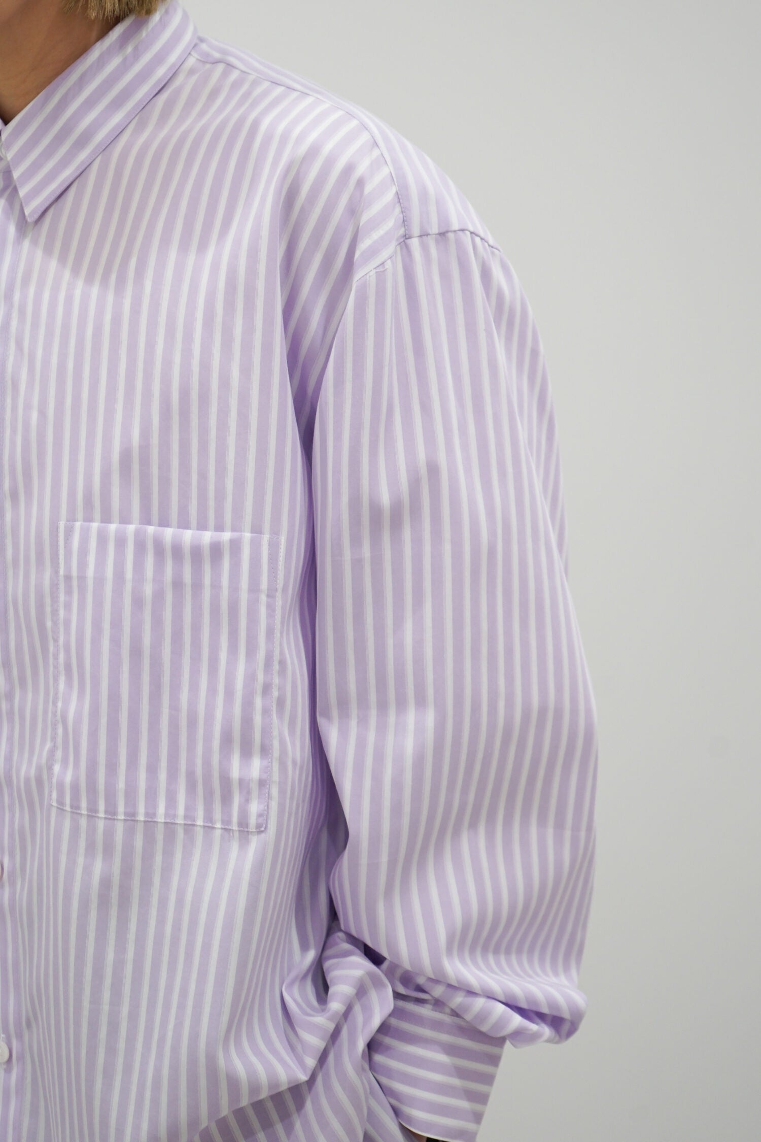 Handmade Men’s Classic Collar Shirt（Mauve/White.ST)