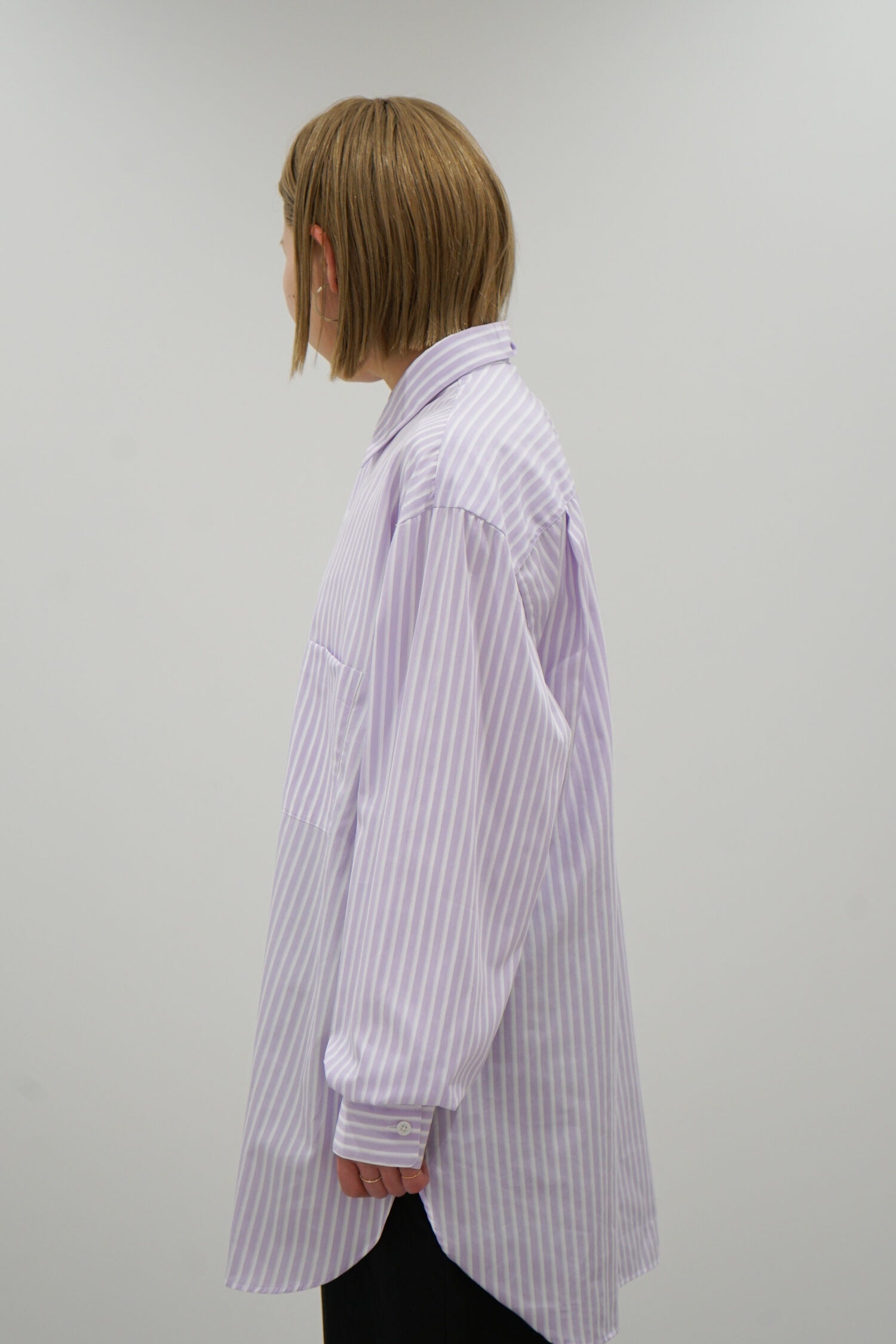 Handmade Men’s Classic Collar Shirt（Mauve/White.ST)