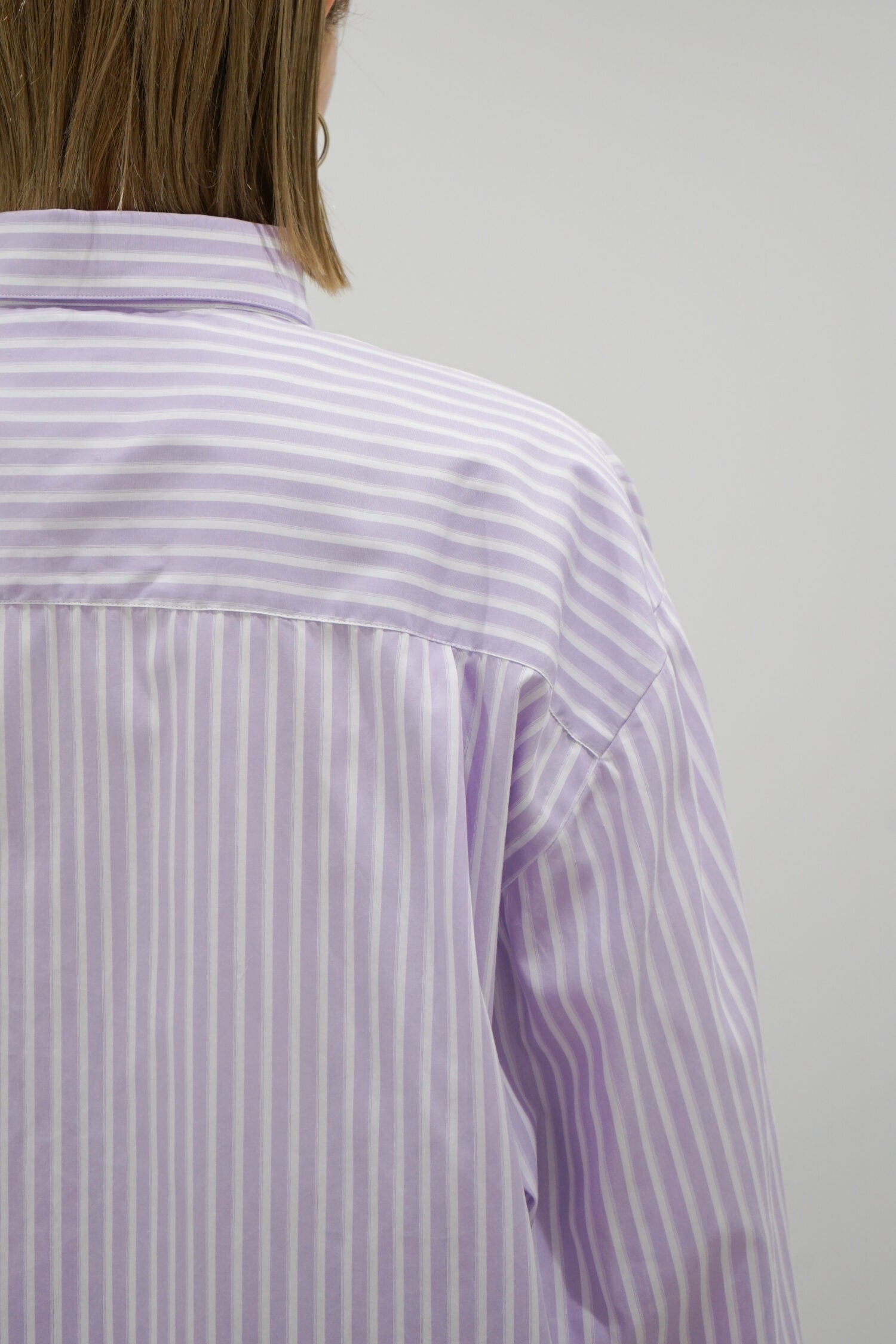 Handmade Men’s Classic Collar Shirt（Mauve/White.ST)