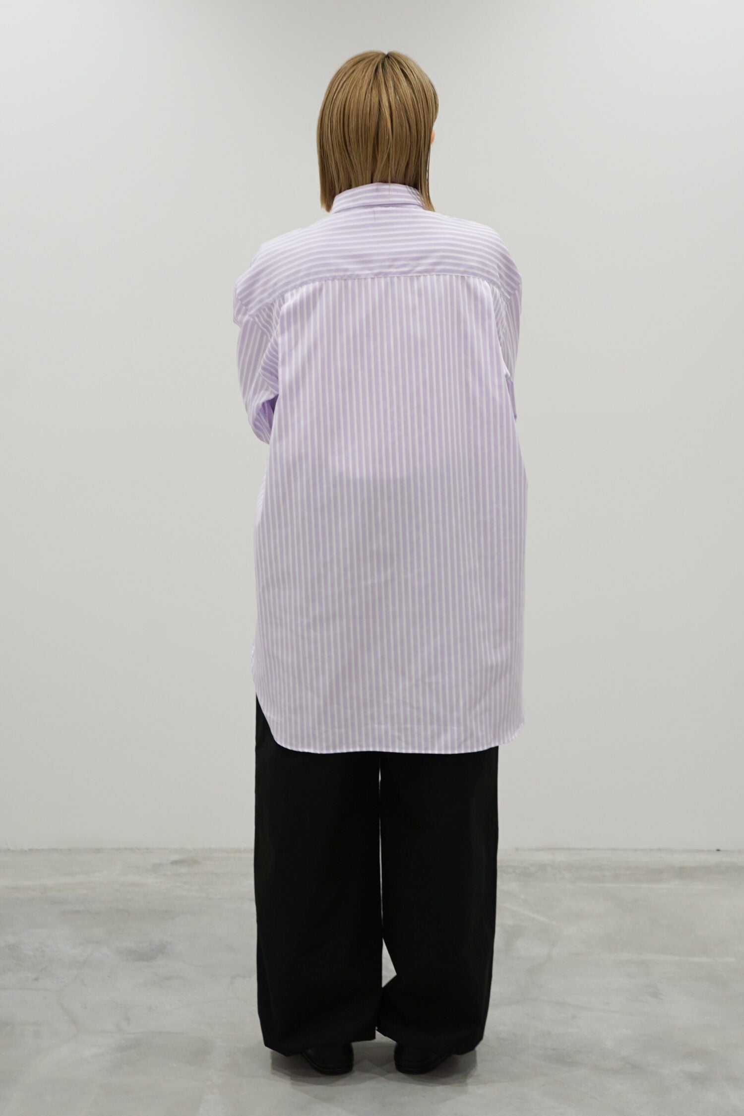 Handmade Men’s Classic Collar Shirt（Mauve/White.ST)