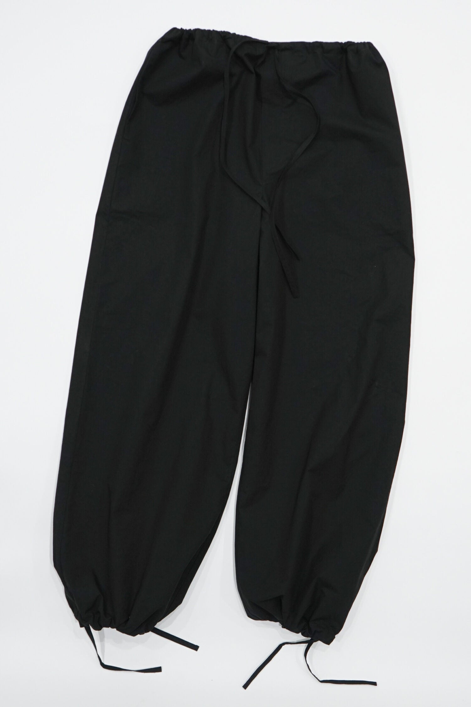 Maxi large pants with drawstrings