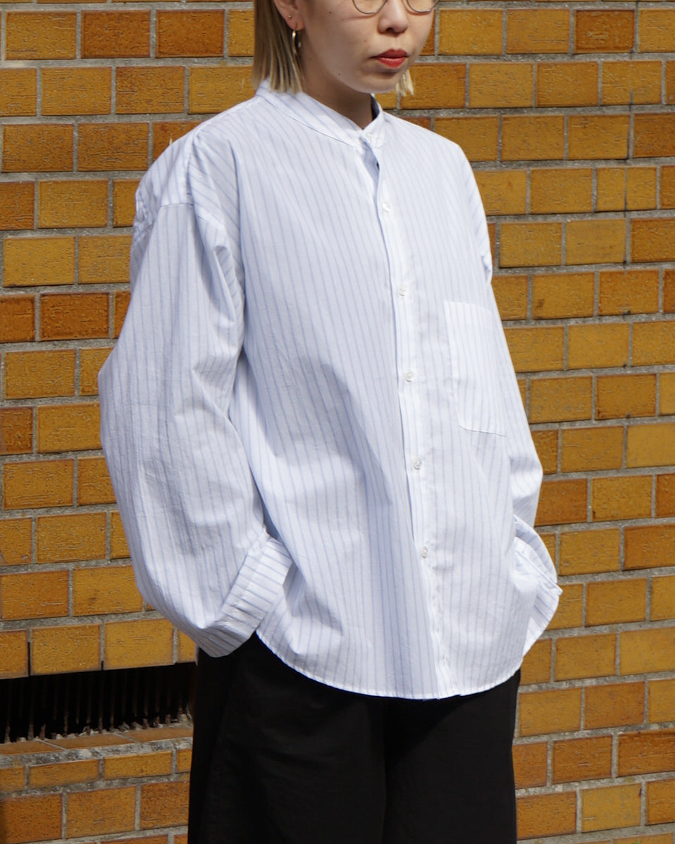 Japanese Cotton Pyjama Shirt（White/Blue.ST）