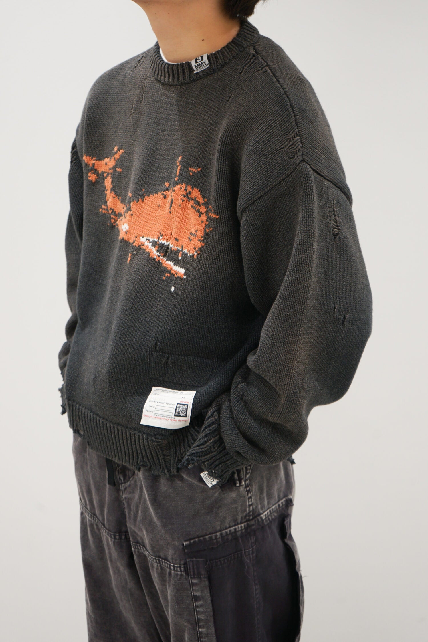 WHALE JACQUARD KNIT PULLOVER