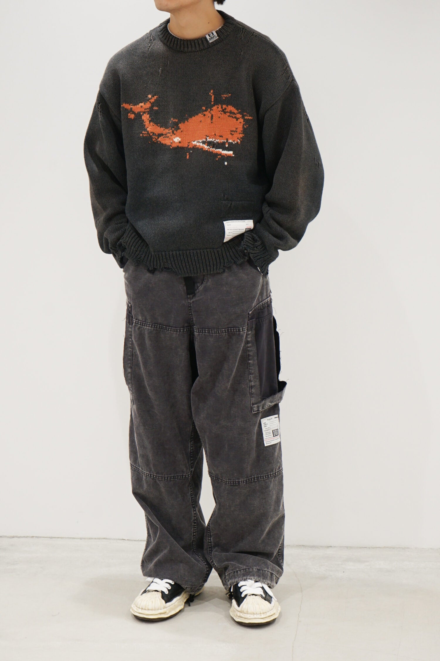 WHALE JACQUARD KNIT PULLOVER