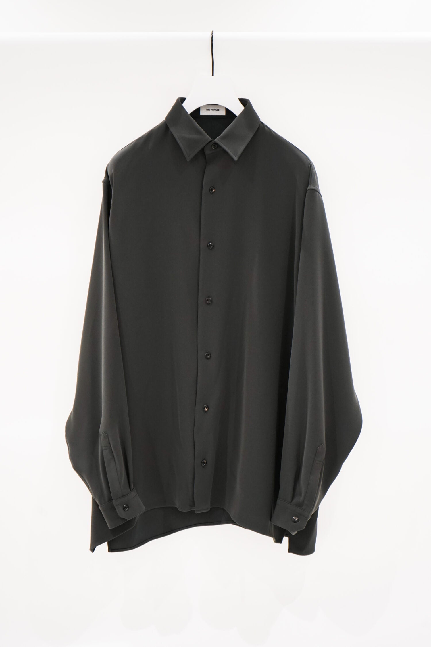 REGULAR COLLAR SHIRT - BRUSHED FIBRIL SATAIN