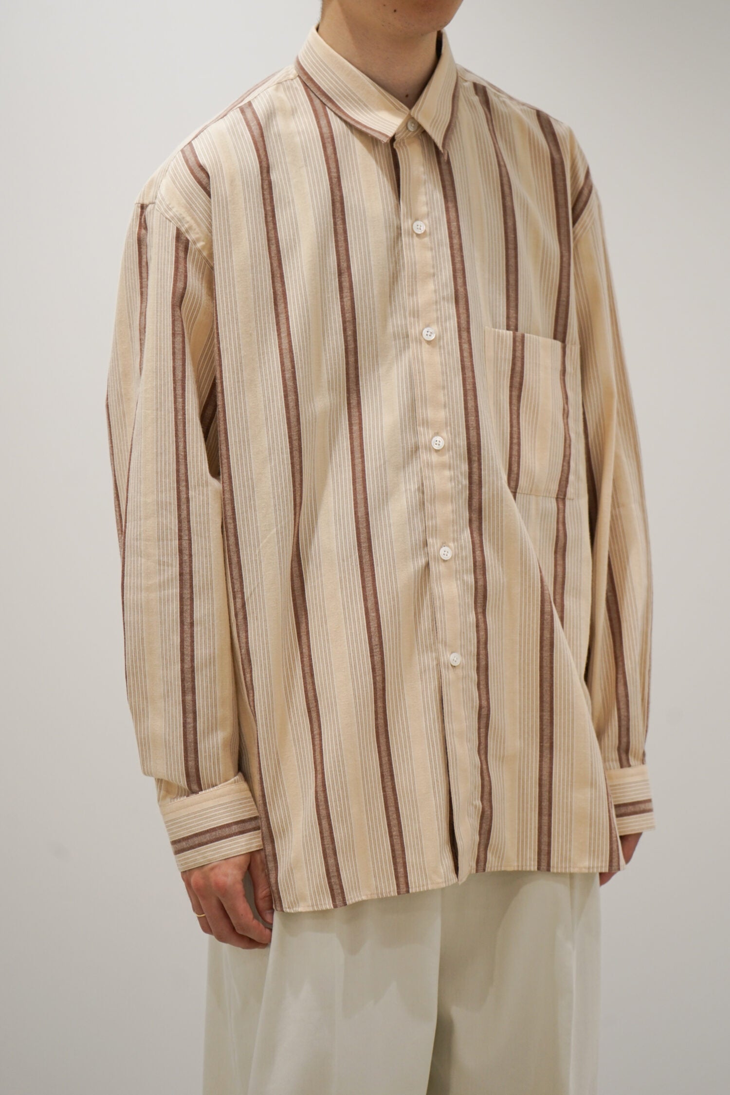 Handmade Classic Collar Shirt（Brown.ST）