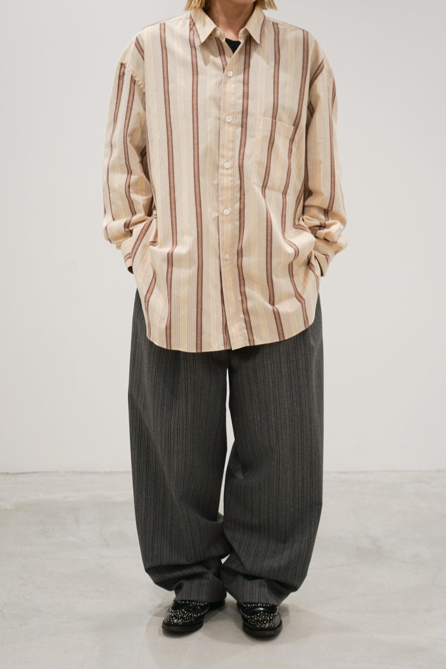 Handmade Classic Collar Shirt（Brown.ST）