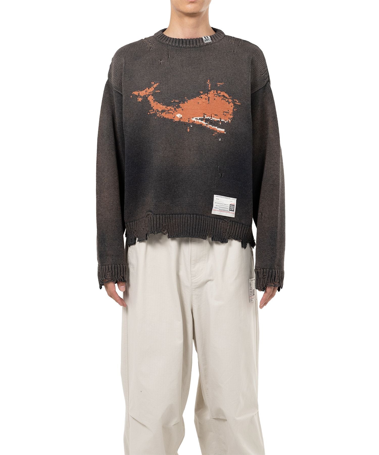 WHALE JACQUARD KNIT PULLOVER