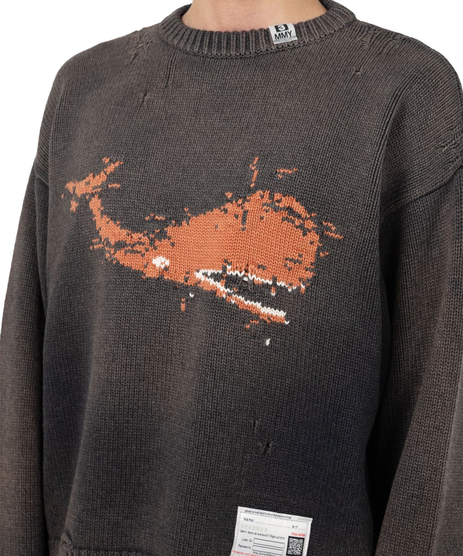 WHALE JACQUARD KNIT PULLOVER