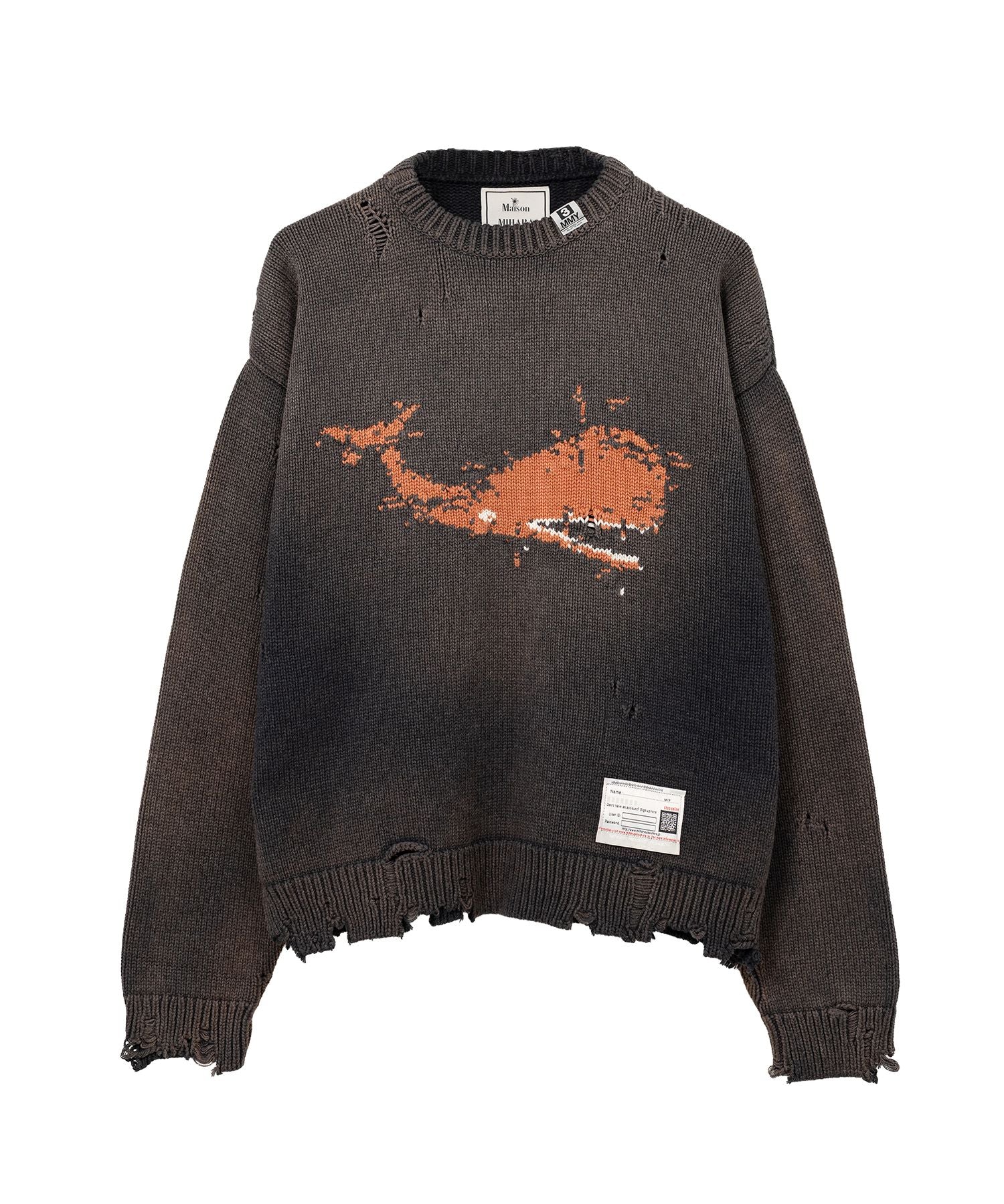 WHALE JACQUARD KNIT PULLOVER