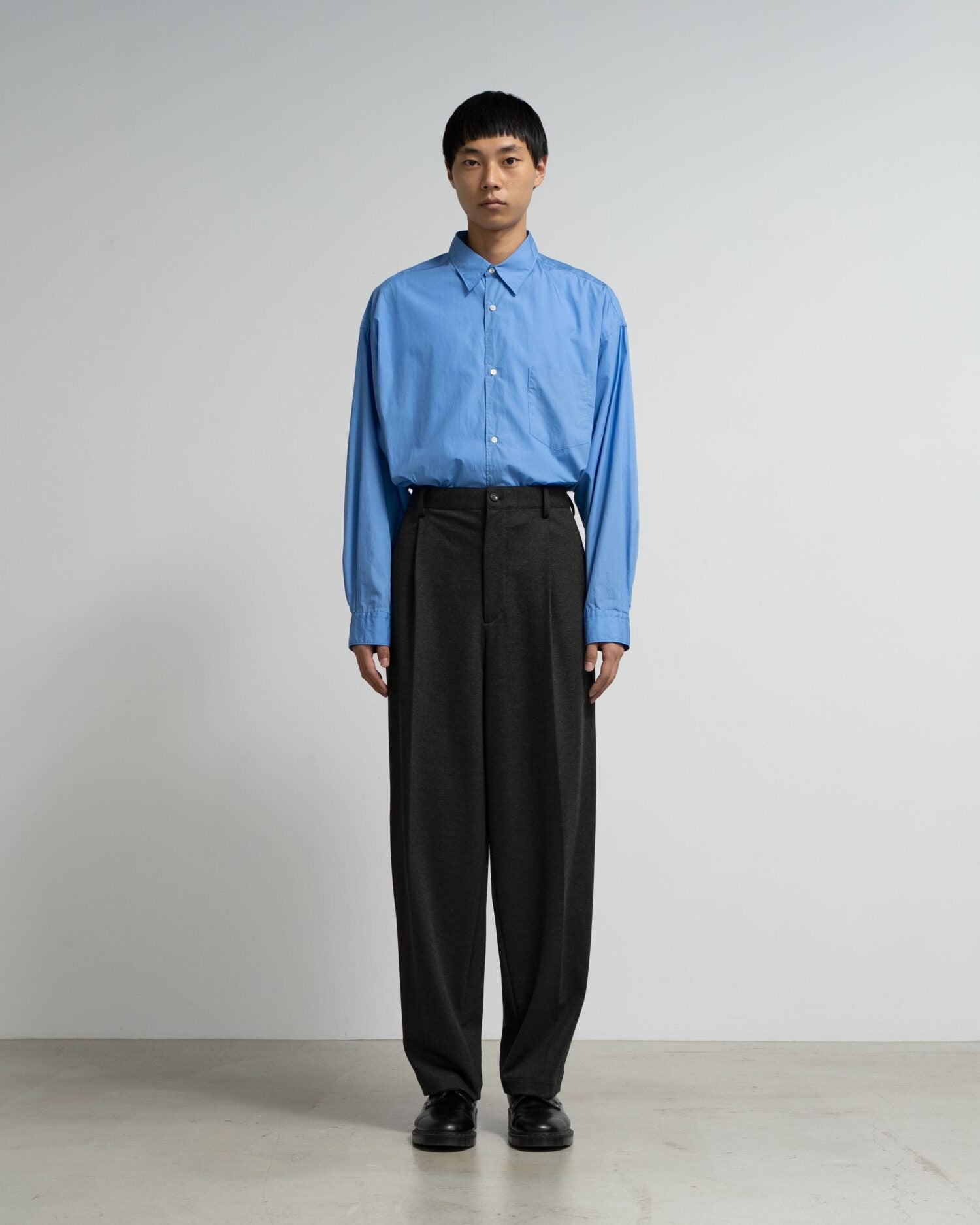 SIDOGRAS Melange Ponte Wide Tapered Slacks SIDOGRAS Melange Ponte Wide Tapered Slacks