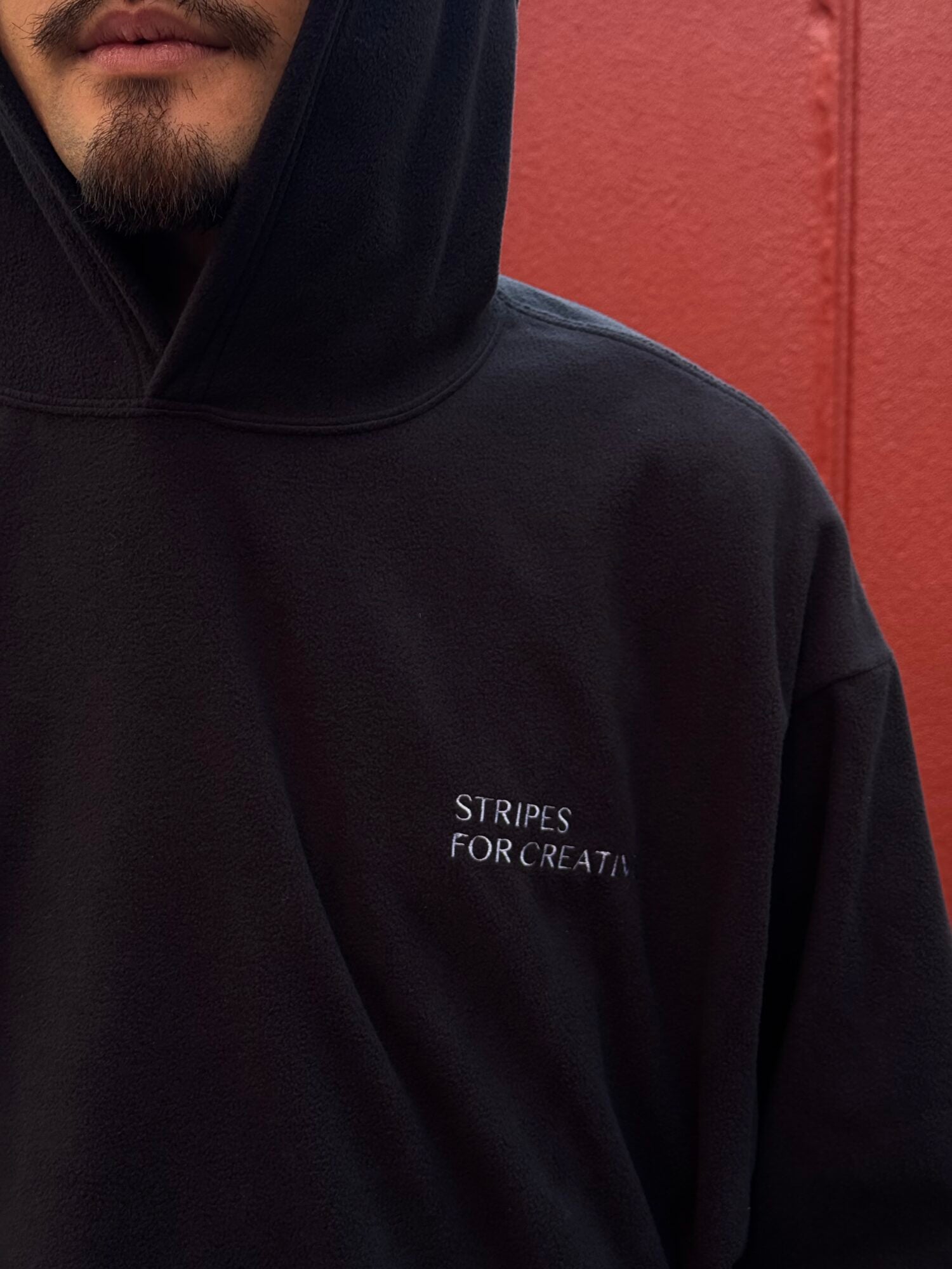 FLEECE SUPER BIG HOODY LS TEE W/DRAWSTRINGS