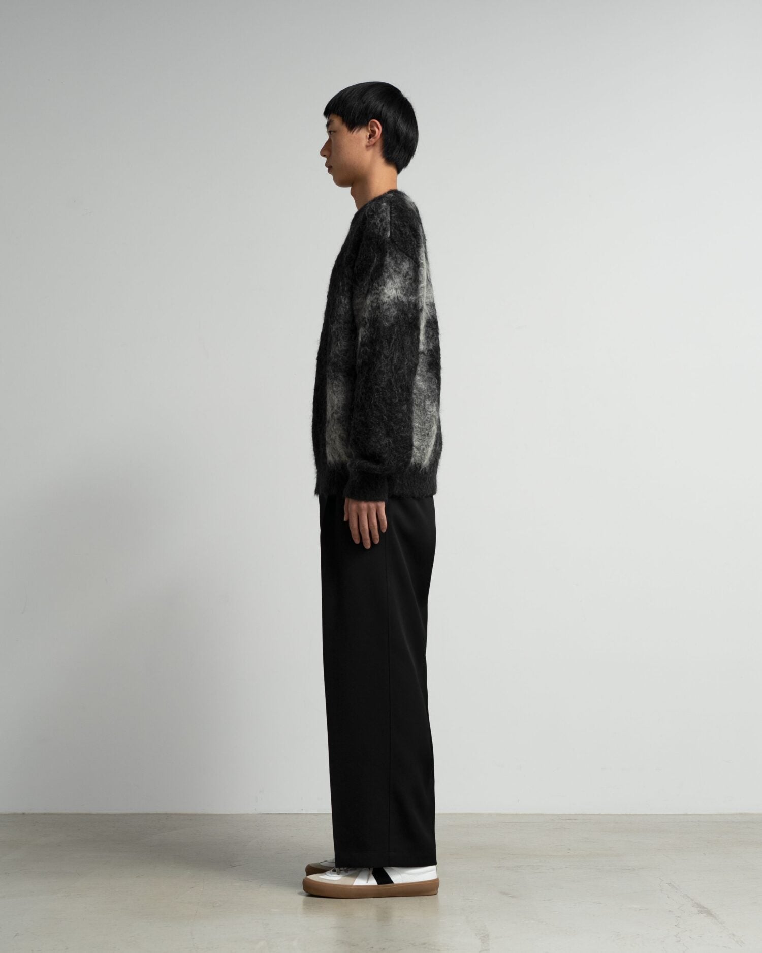 Graphpaper-YOKE for Graphpaper ABSTRACT JACQUARD CREWNECK SWEATER