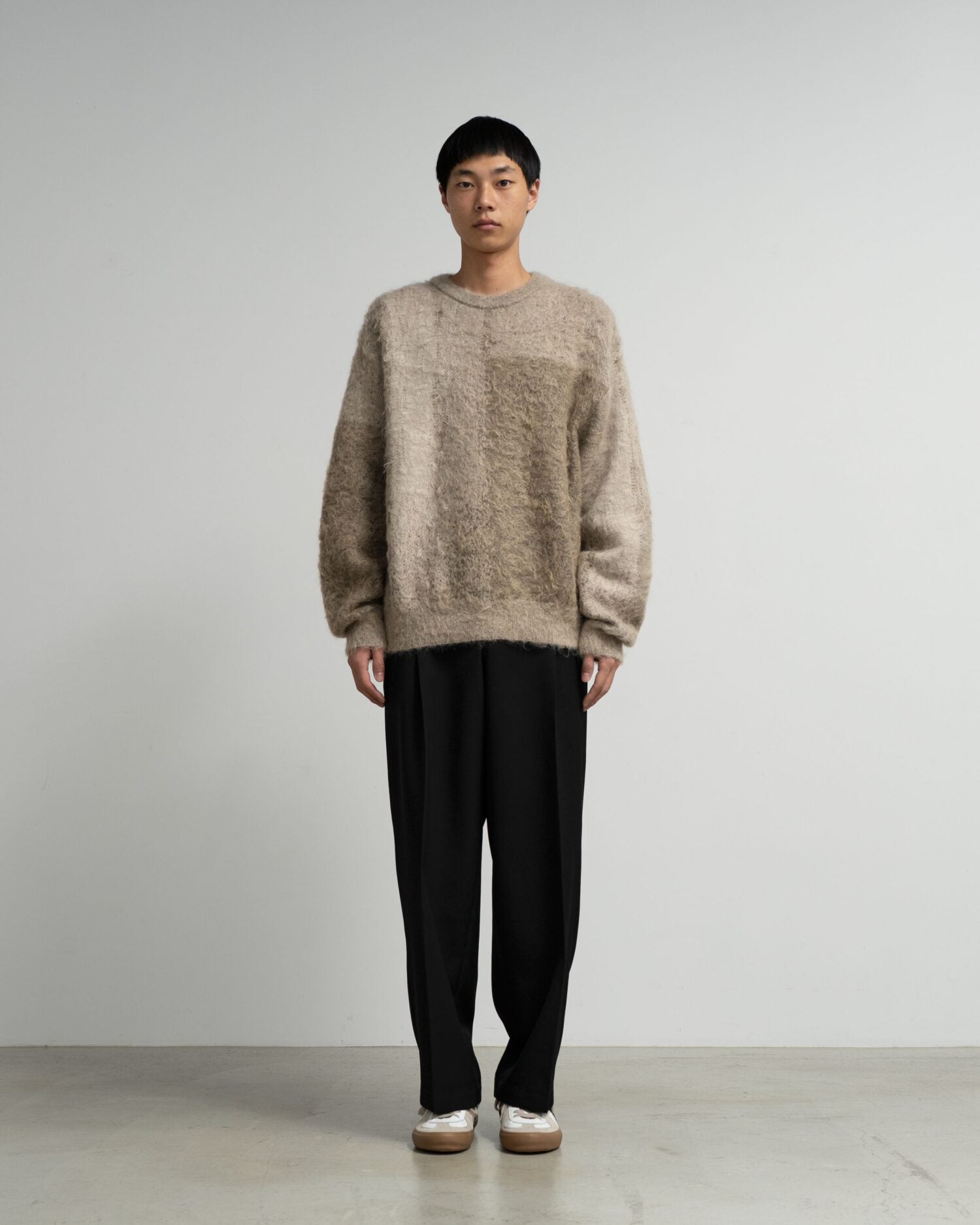 Graphpaper-YOKE for Graphpaper ABSTRACT JACQUARD CREWNECK SWEATER
