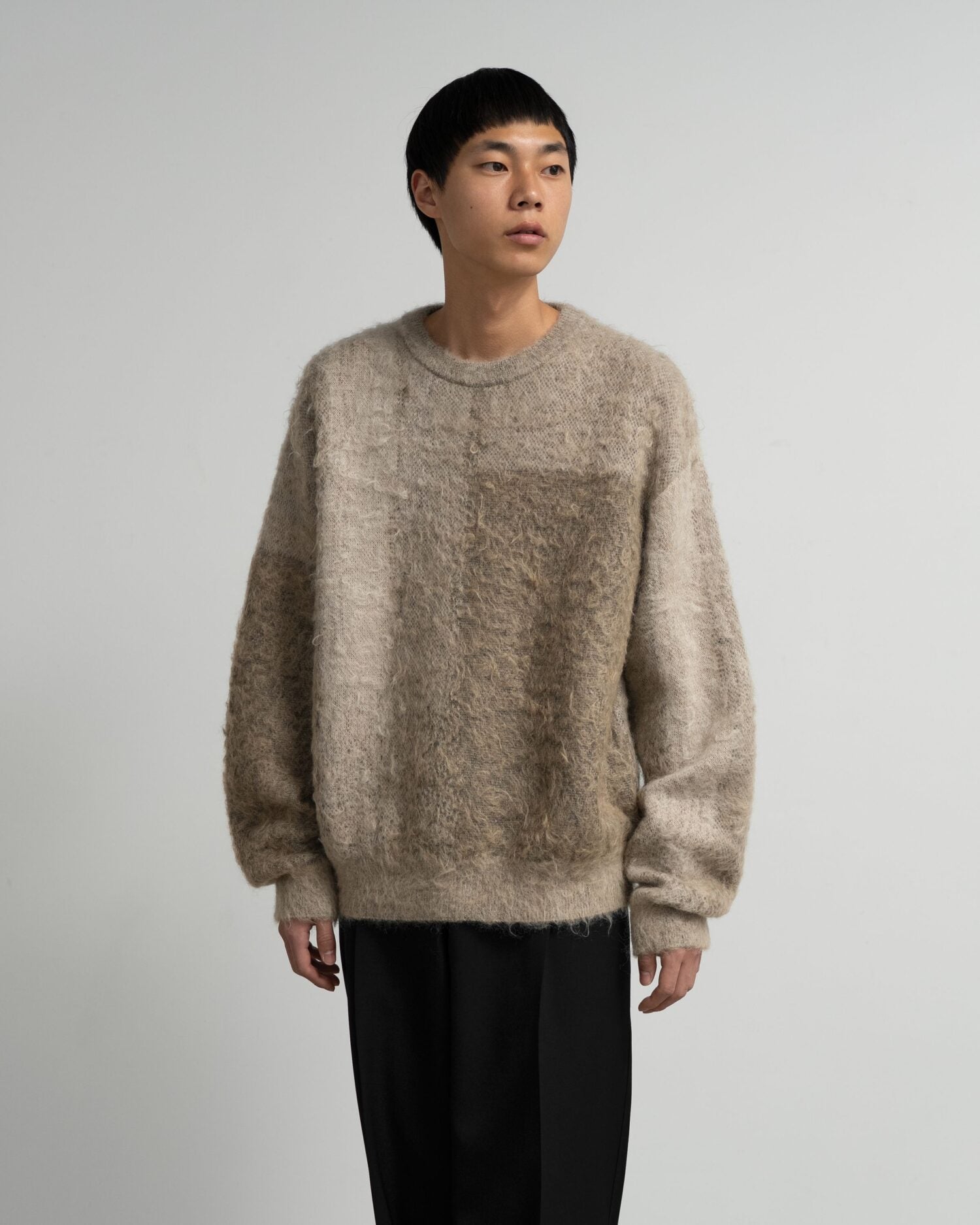 Graphpaper-YOKE for Graphpaper ABSTRACT JACQUARD CREWNECK SWEATER