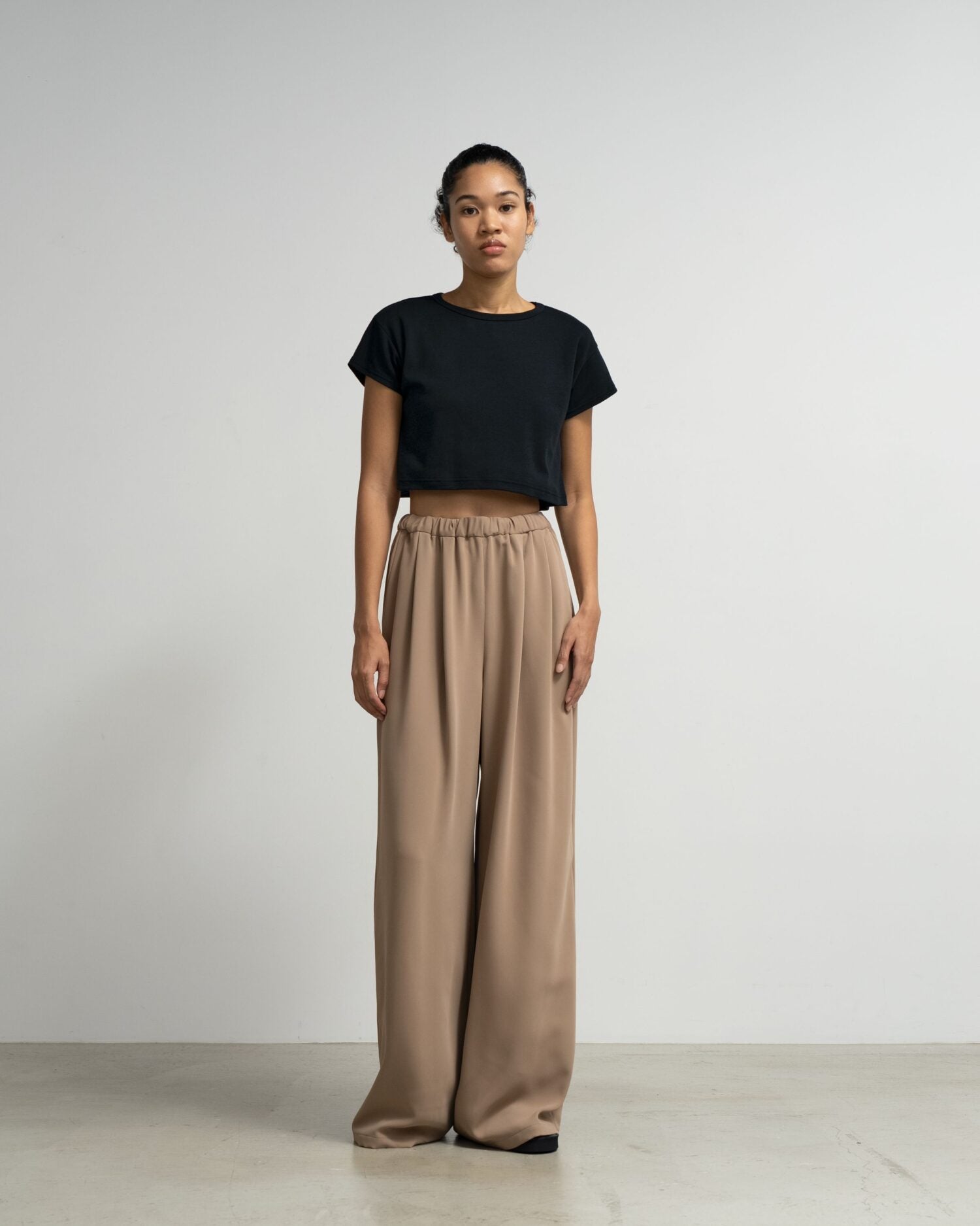 Satin Easy Wide Pants-COLLECTION-