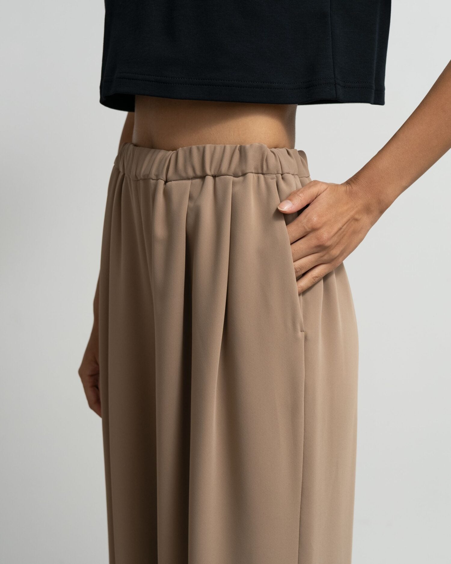 Satin Easy Wide Pants-COLLECTION-