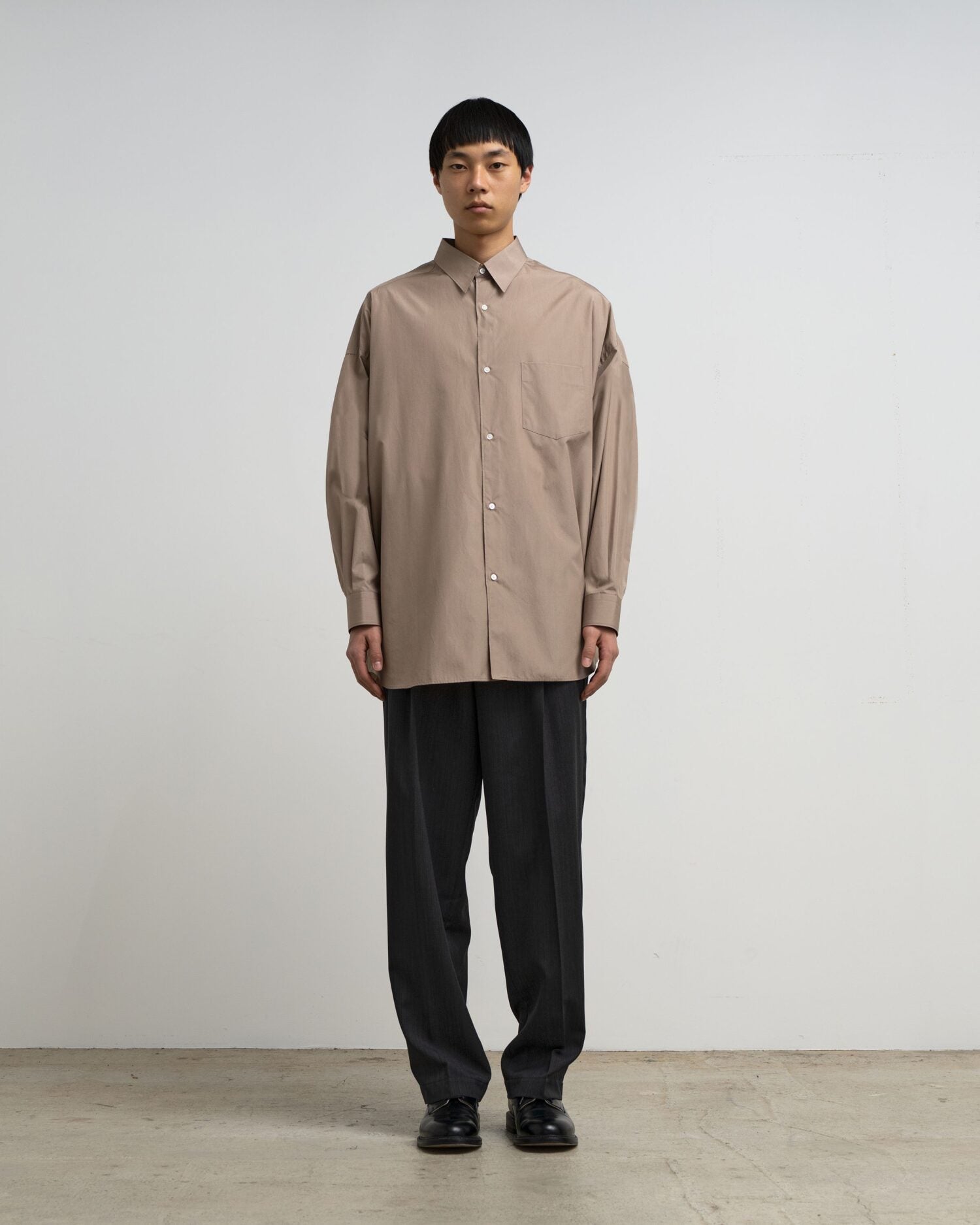 ALUMO for GP L/S Oversized Regular Collar Shirt