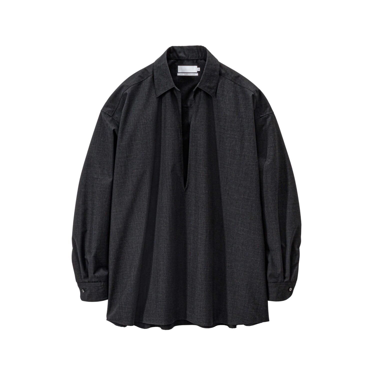 Fine Wool Heather L/S Skipper Shirt