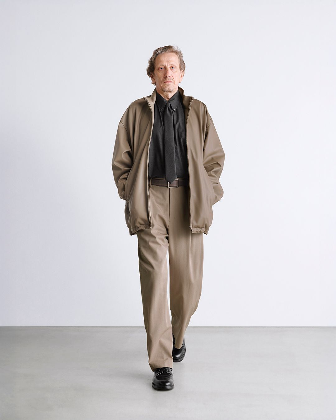 Fine Wool Heather Oversized L/S B.D. Shirt