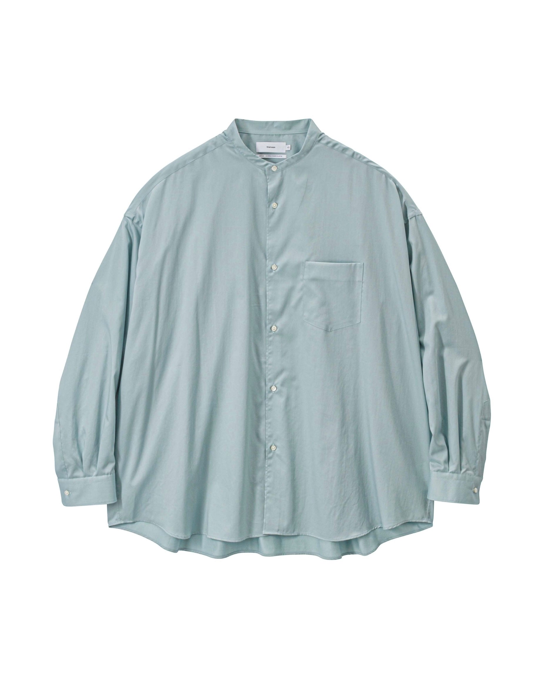 【2/28(土)発売】Silicon Poplin Oversized Band Collar Shirt