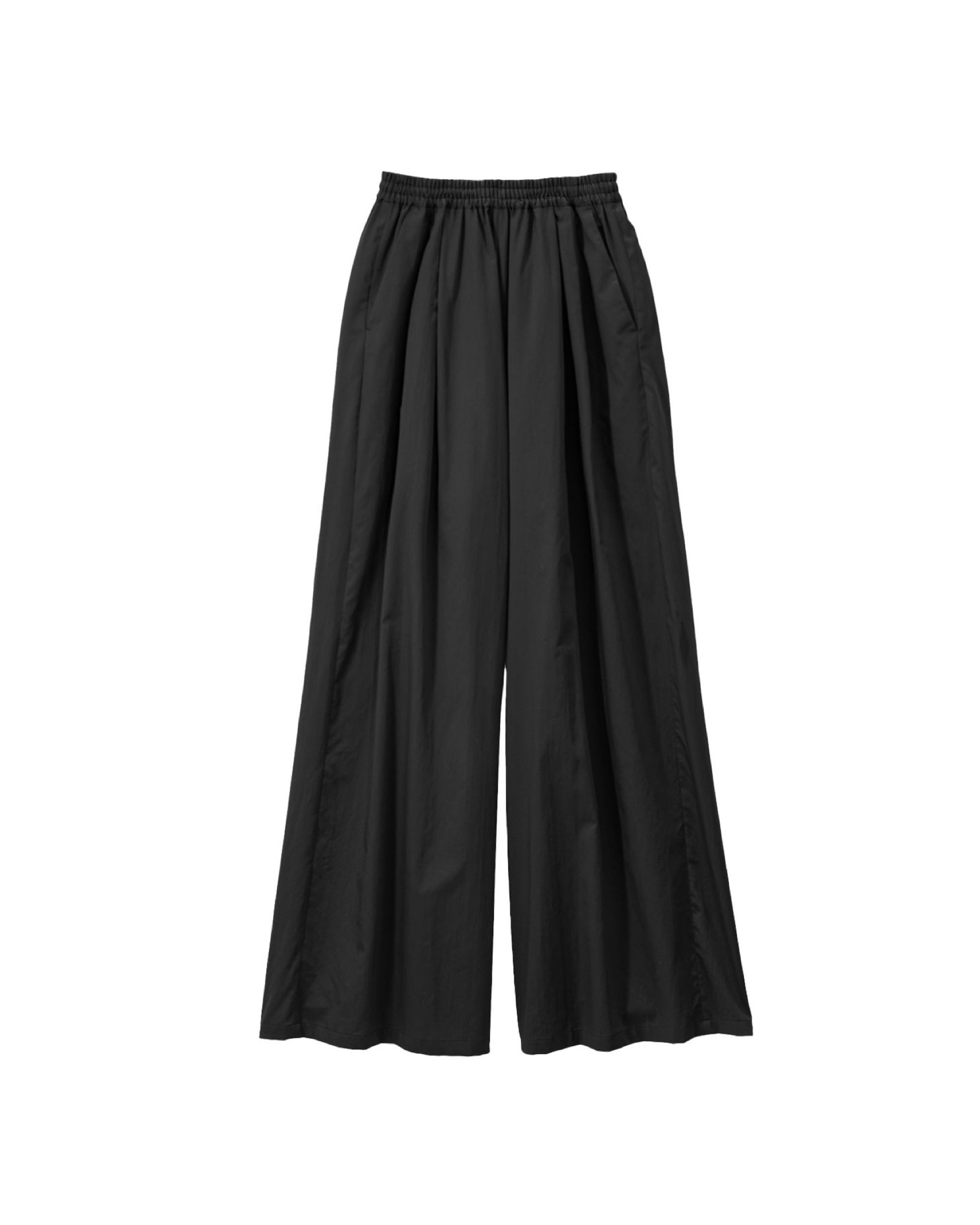Silicon Poplin Two Tuck Easy Wide Pants