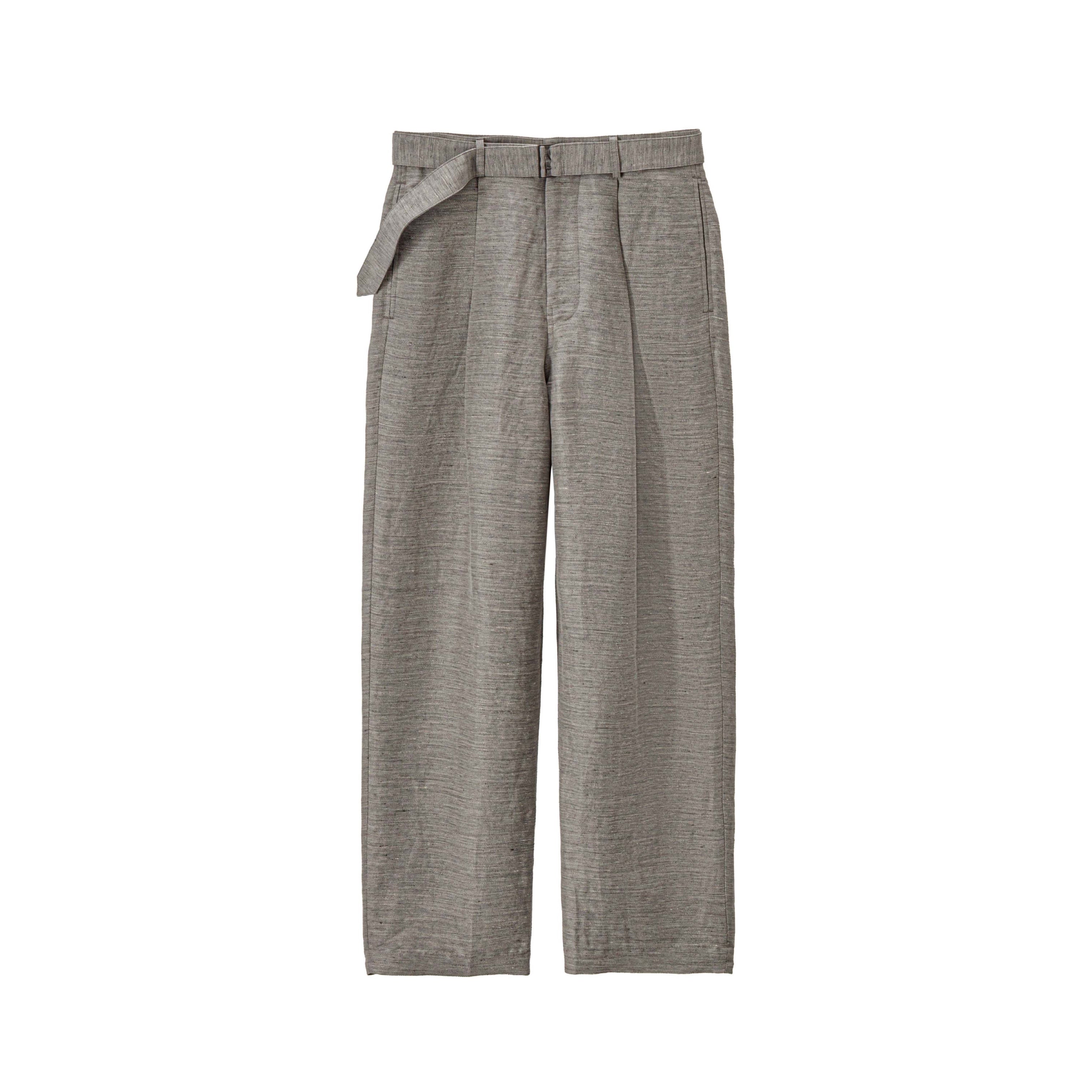 【2/28(土)発売】Linen Cupro Back Satin Belted Pants