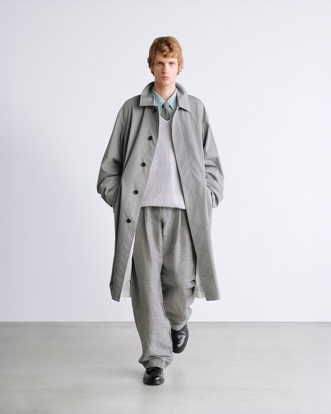 Linen Cupro Back Satin Belted Pants