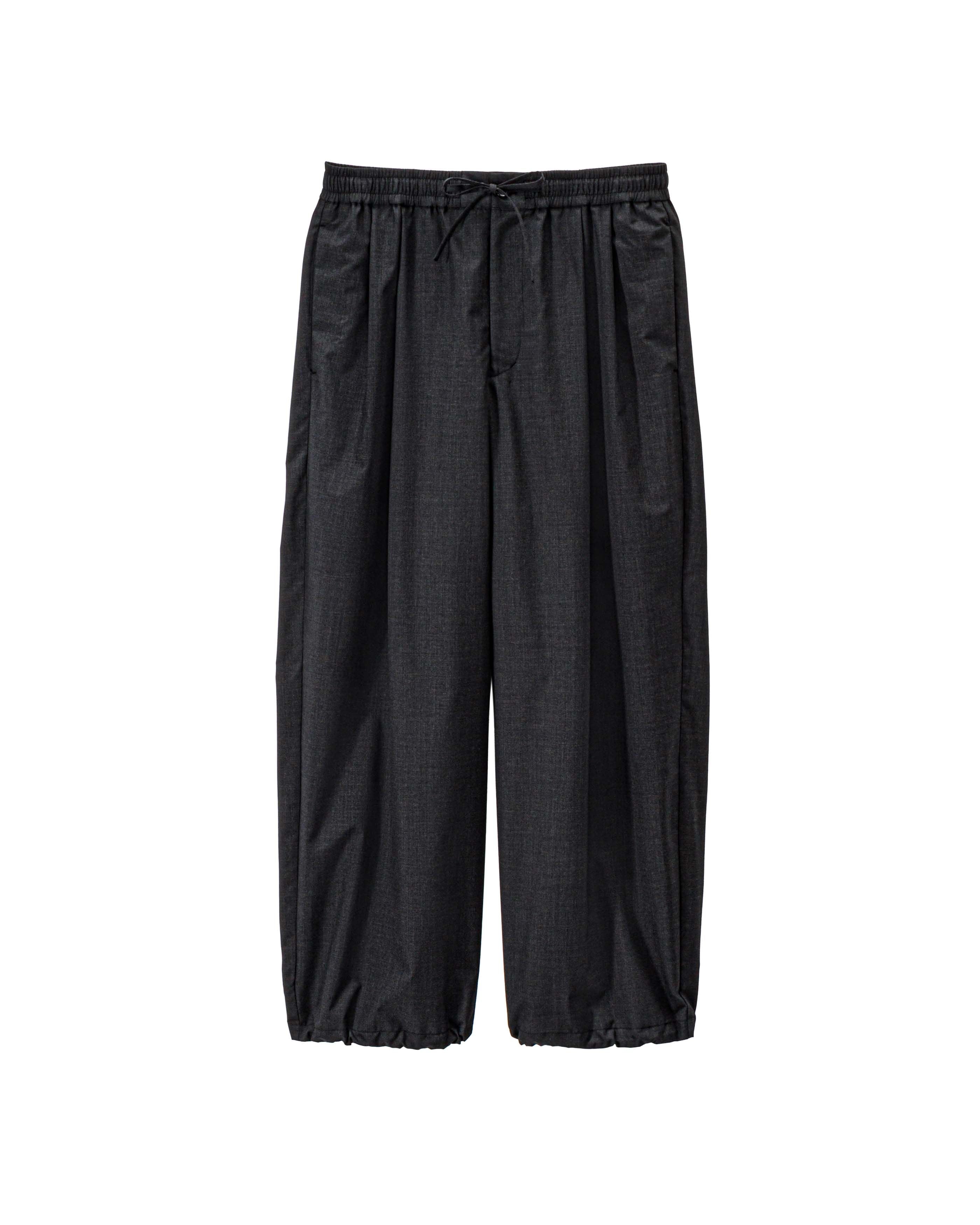 Fine Wool Heather Drawstring Track Pants