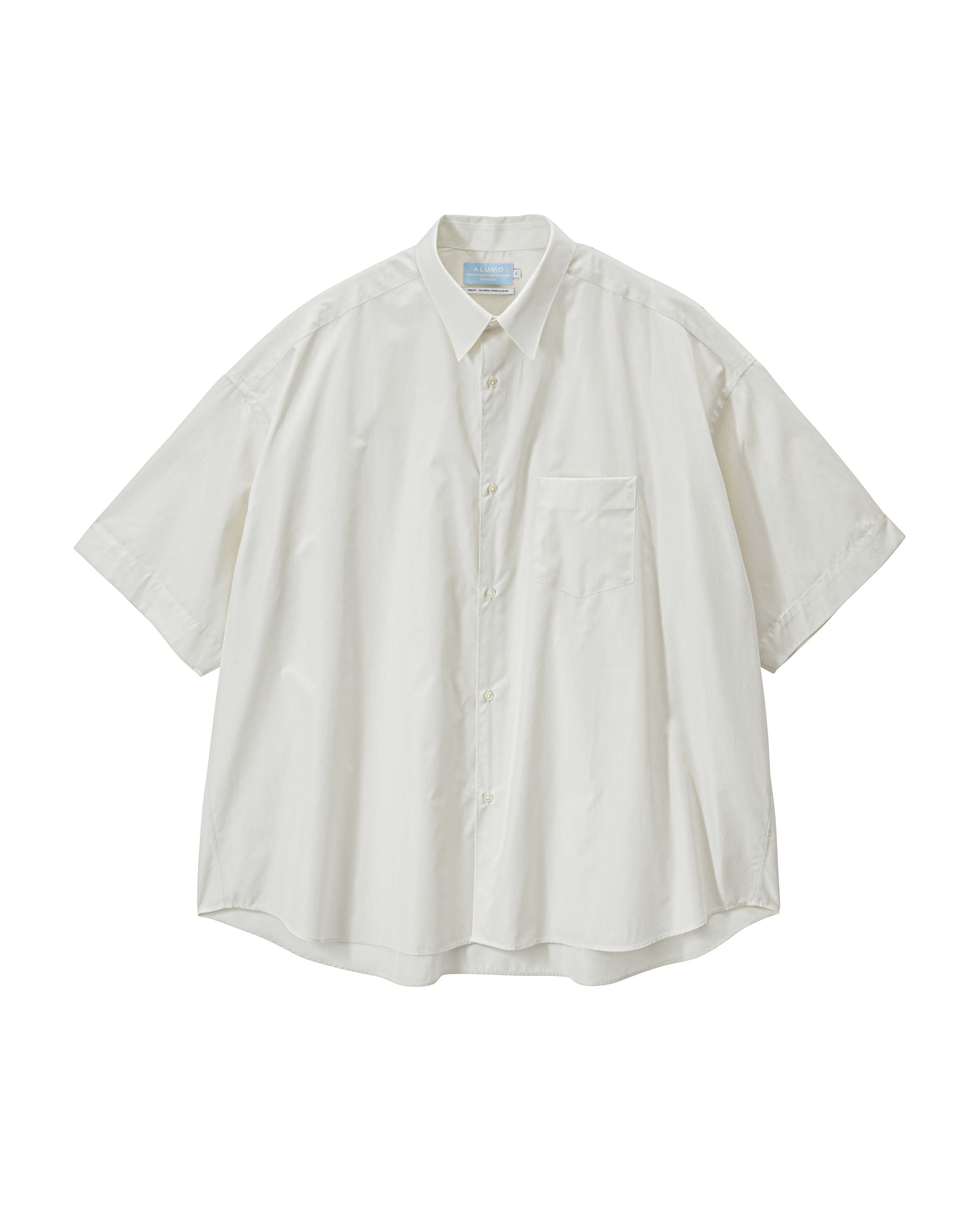 Oversized Regular Collar Shirtシャツ 白 ALUMO for Graphpaper S/S Oversized Regular Collar Shirt