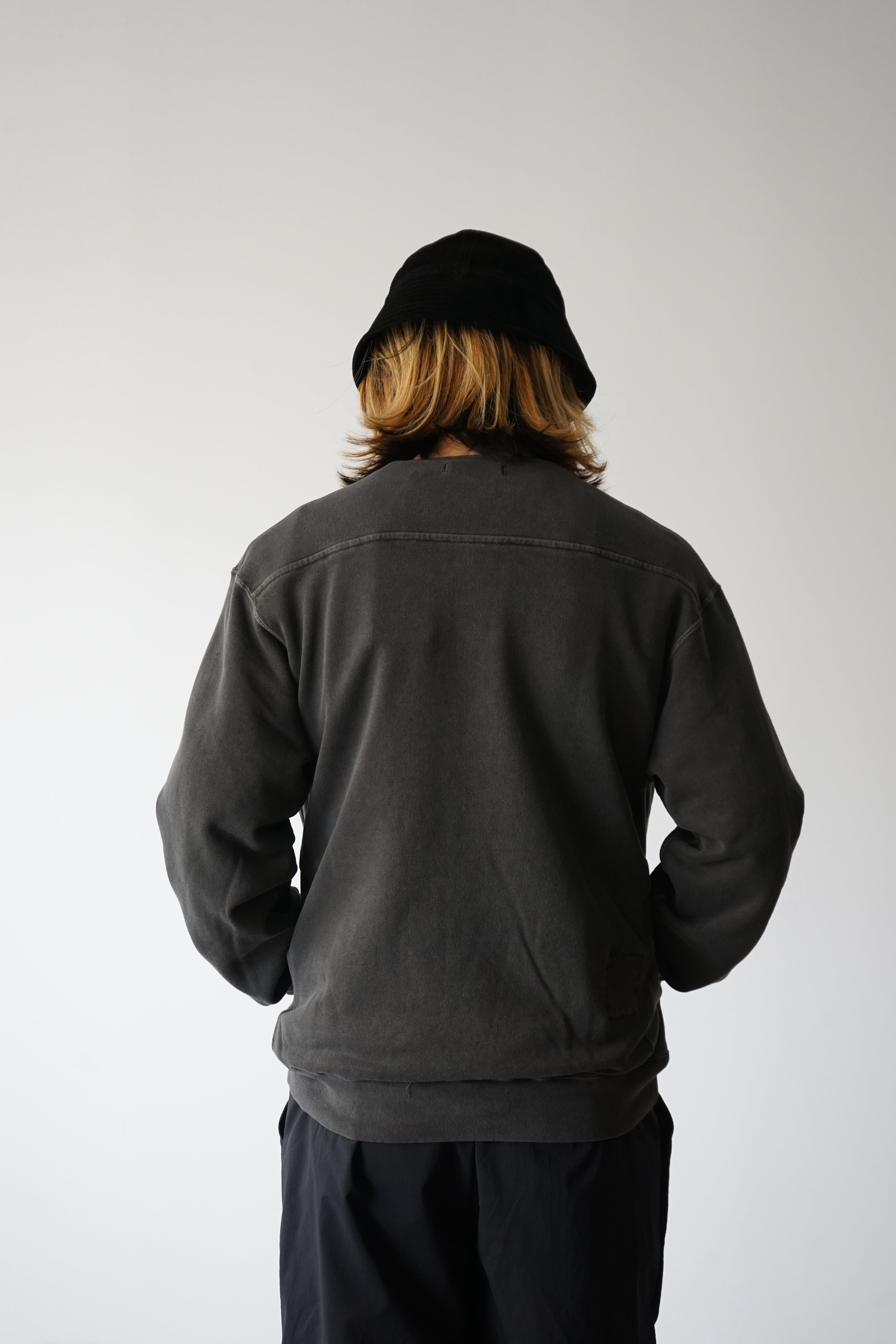 HIKER HALF ZIP PULLOVER COTTON SWEAT PIGMENT DYE