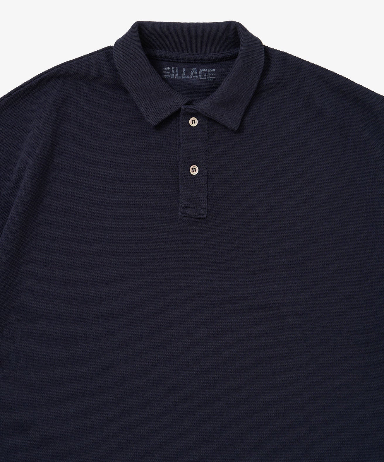 Twisted pique polo navy