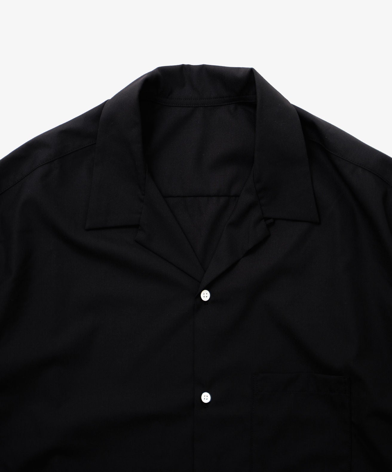 re-engineered overshirt short sleeve black