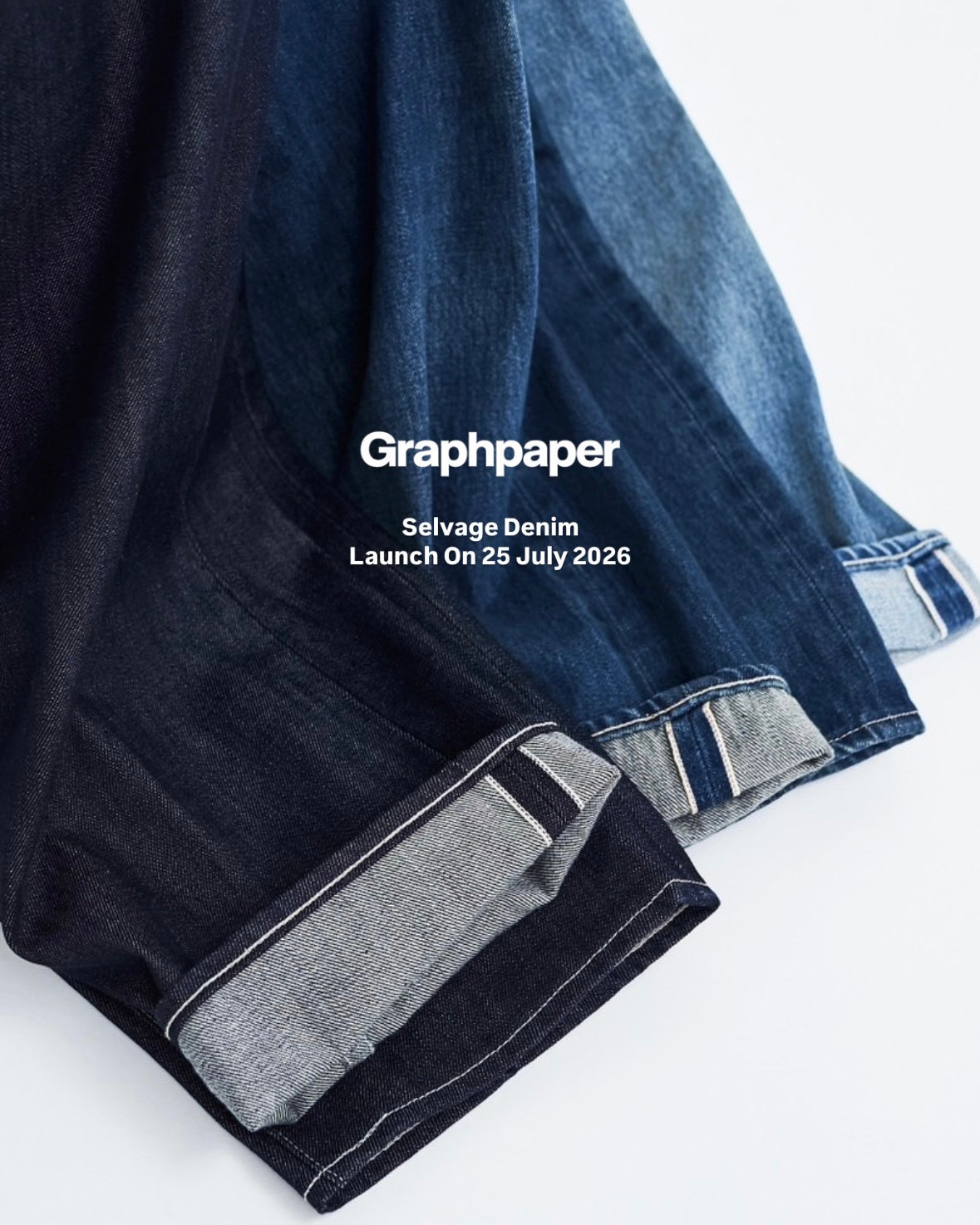 【7/25(土)発売】Selvage Denim Two Tuck Wide Pants-LIGHT FADE-