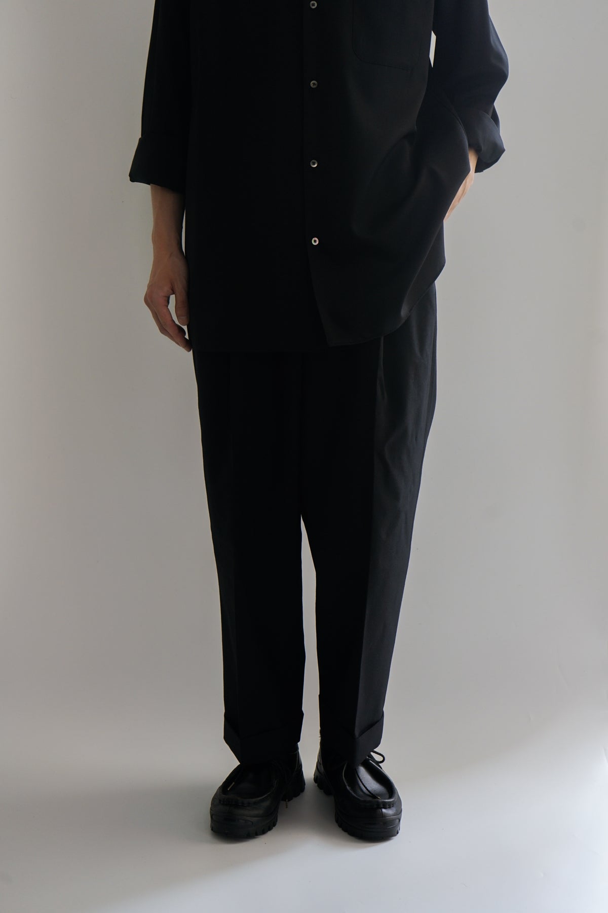ORGANIC WOOL SURVIVAL CLOTH® DOUBLE PLEATED SEMI EASY TROUSERS