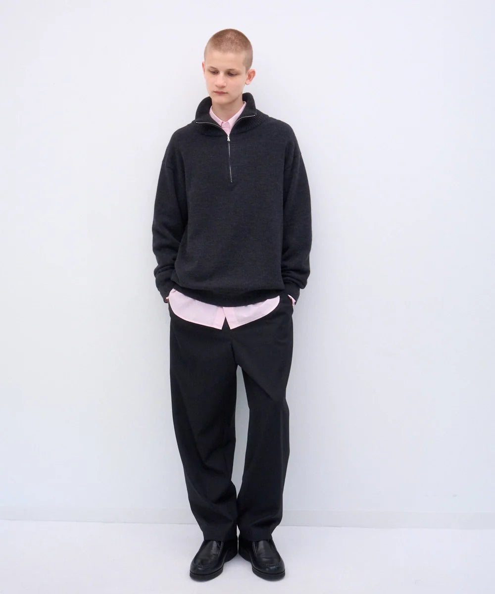 【10/3(土)発売】WOOL COTTON TERRY HALF ZIP SWEATER